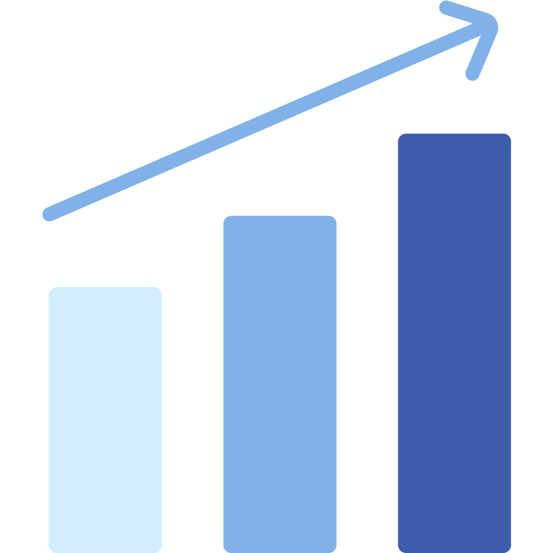 Upward Trends Graph Blue
