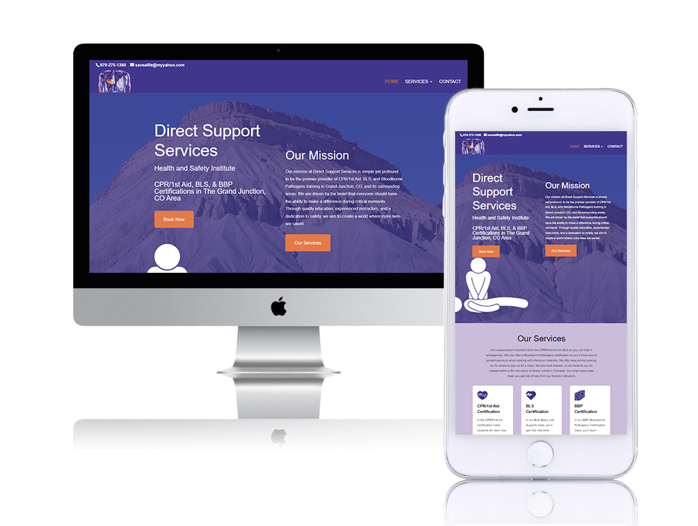 Direct Support Services Website Screenshot Direct Support Services Website Screenshot