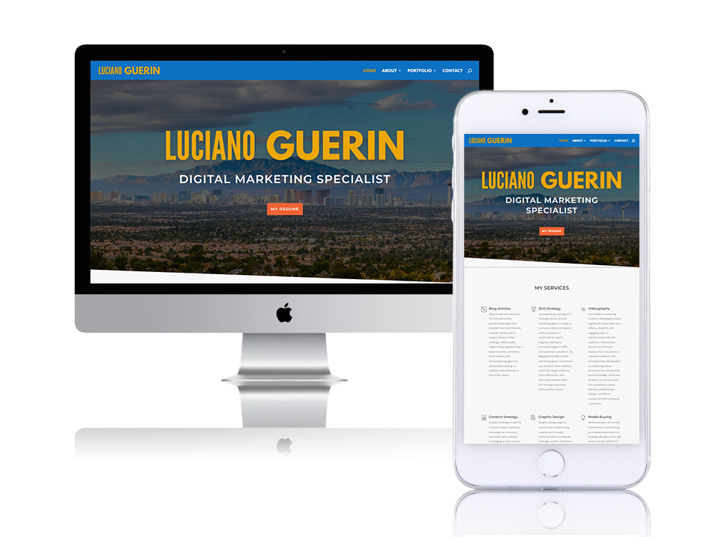 Luciano Guerin Website Screenshot Luciano Guerin Website Screenshot