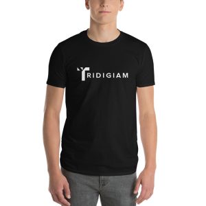 Unisex Lightweight T-Shirt Black Front