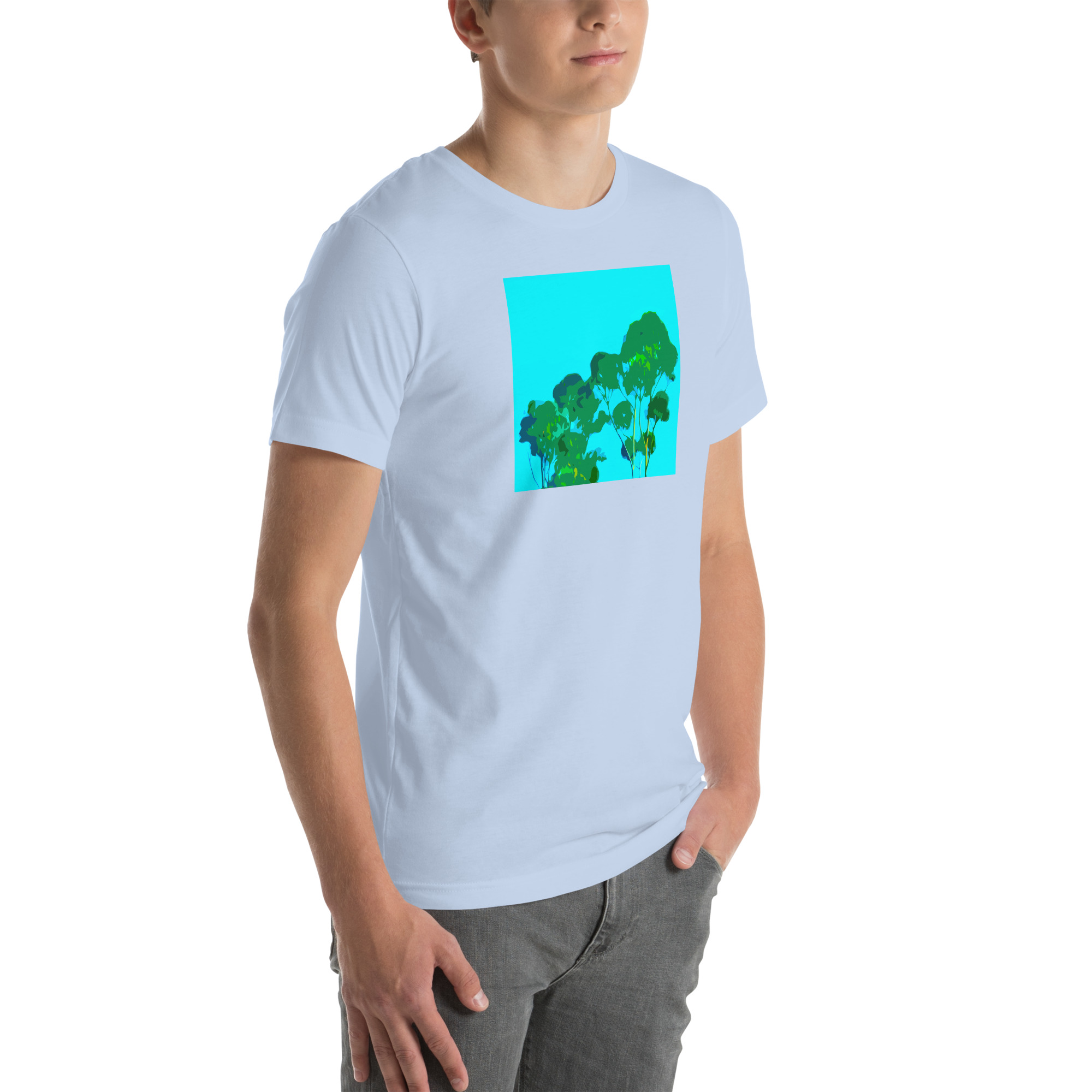 Unisex Staple T-Shirt Baby Blue Right Front
