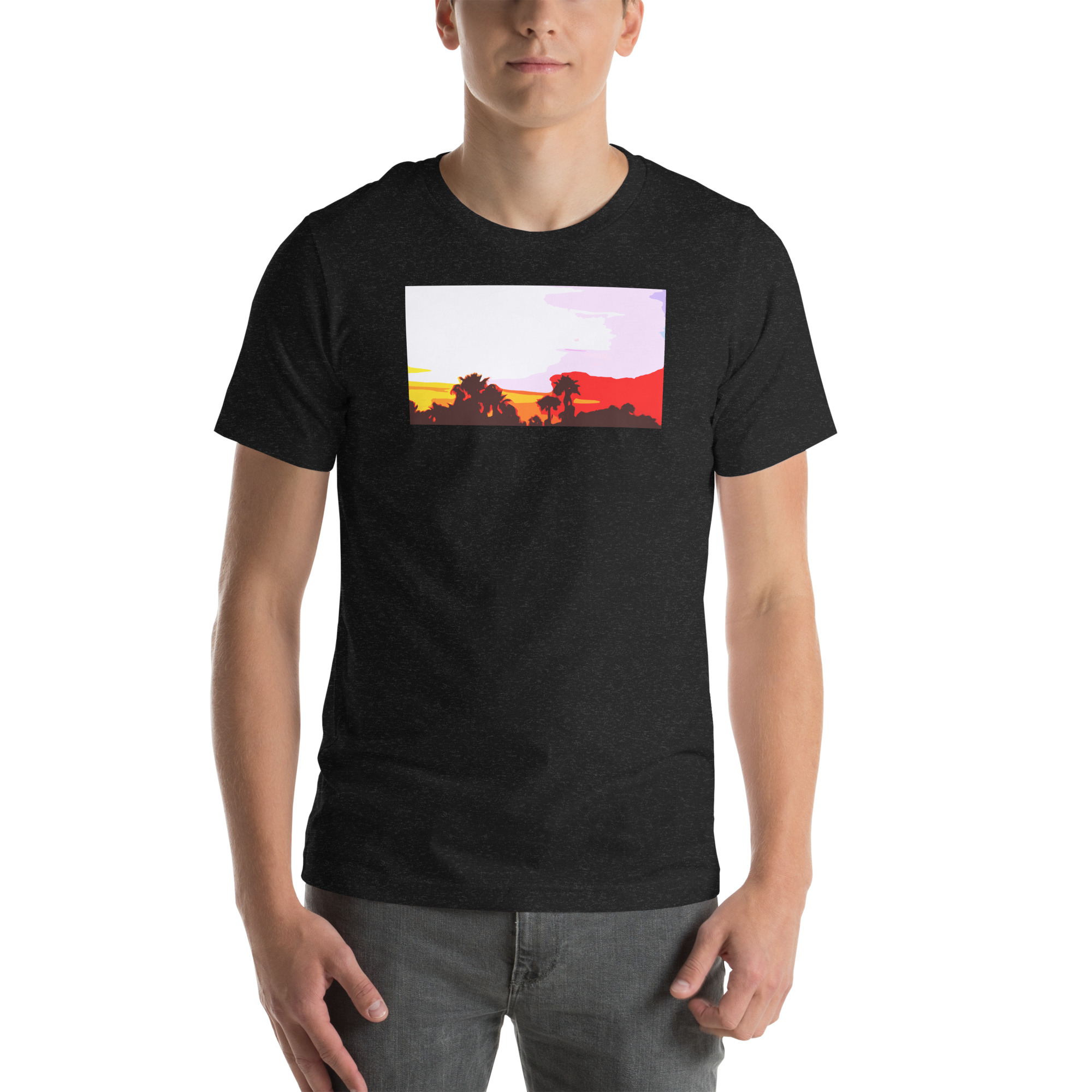 Unisex Staple T-Shirt Black Heather Front