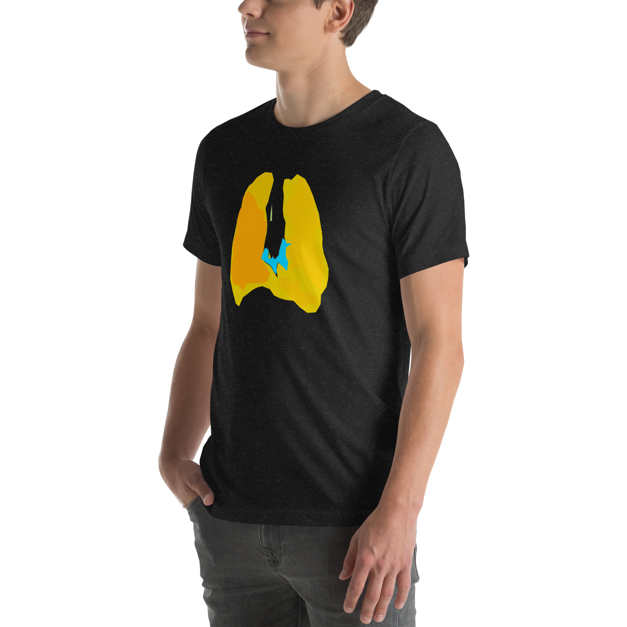 Unisex Staple T-Shirt Black Heather Left Front