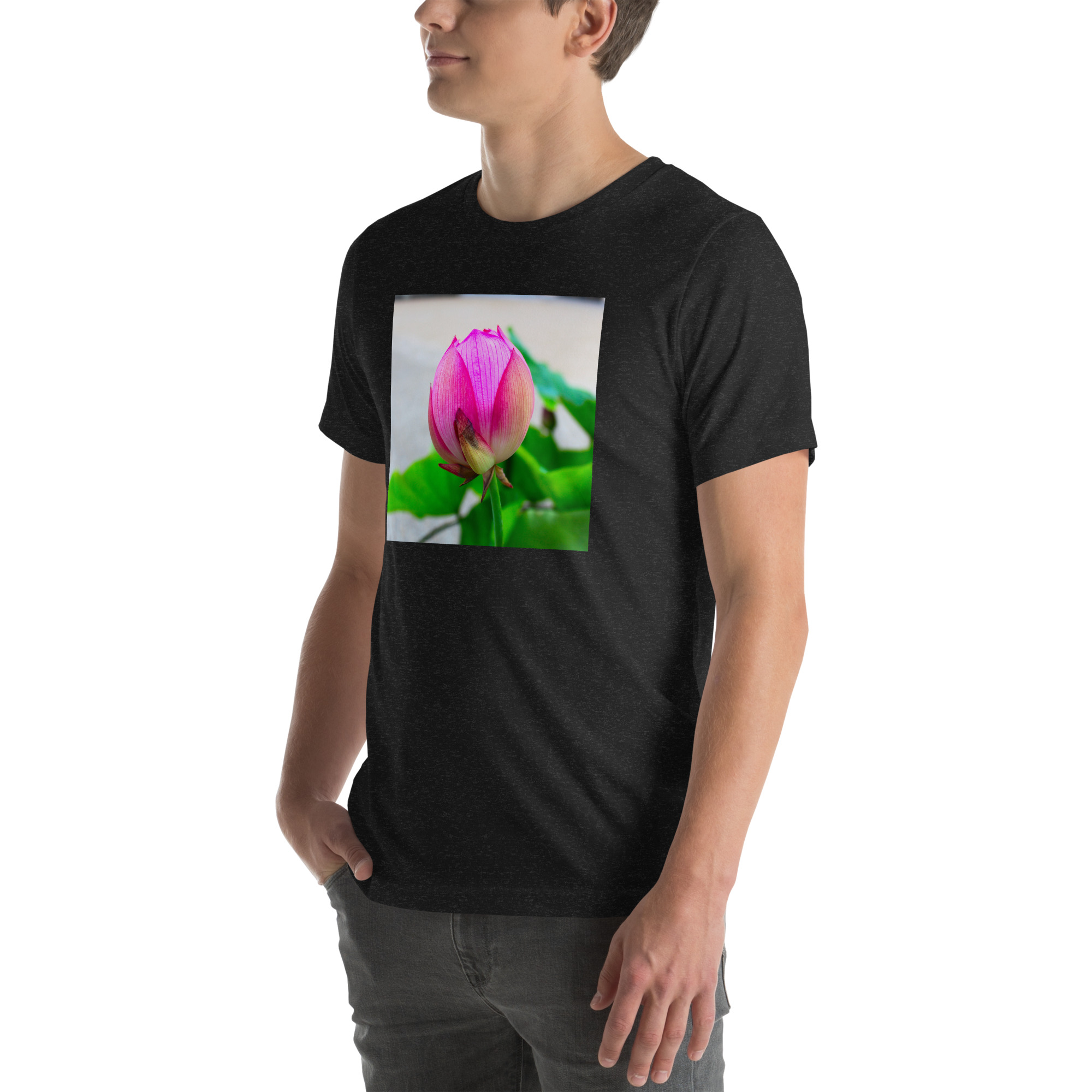 Unisex Staple T-Shirt Black Heather Left Front