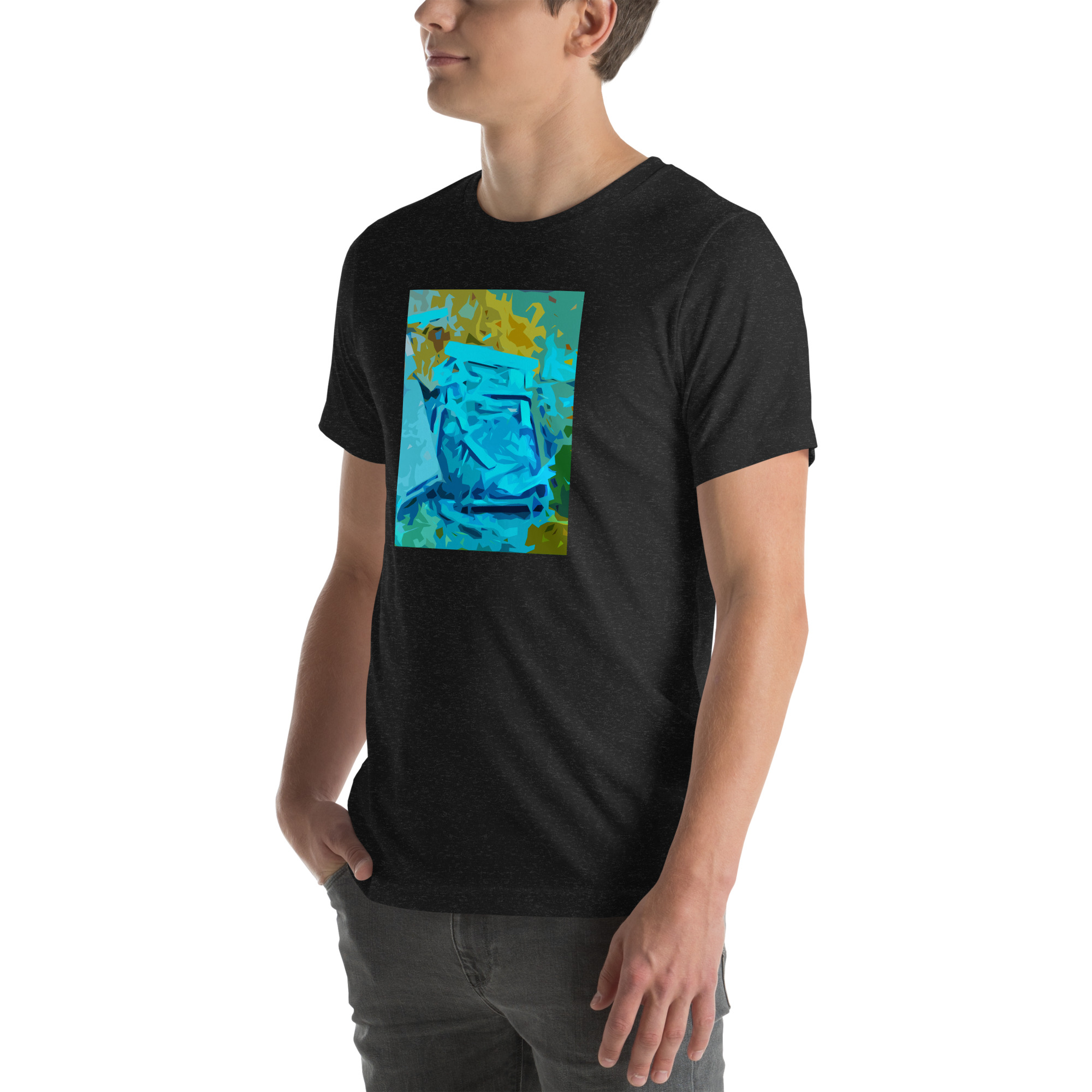 Unisex Staple T-Shirt Black Heather Left Front