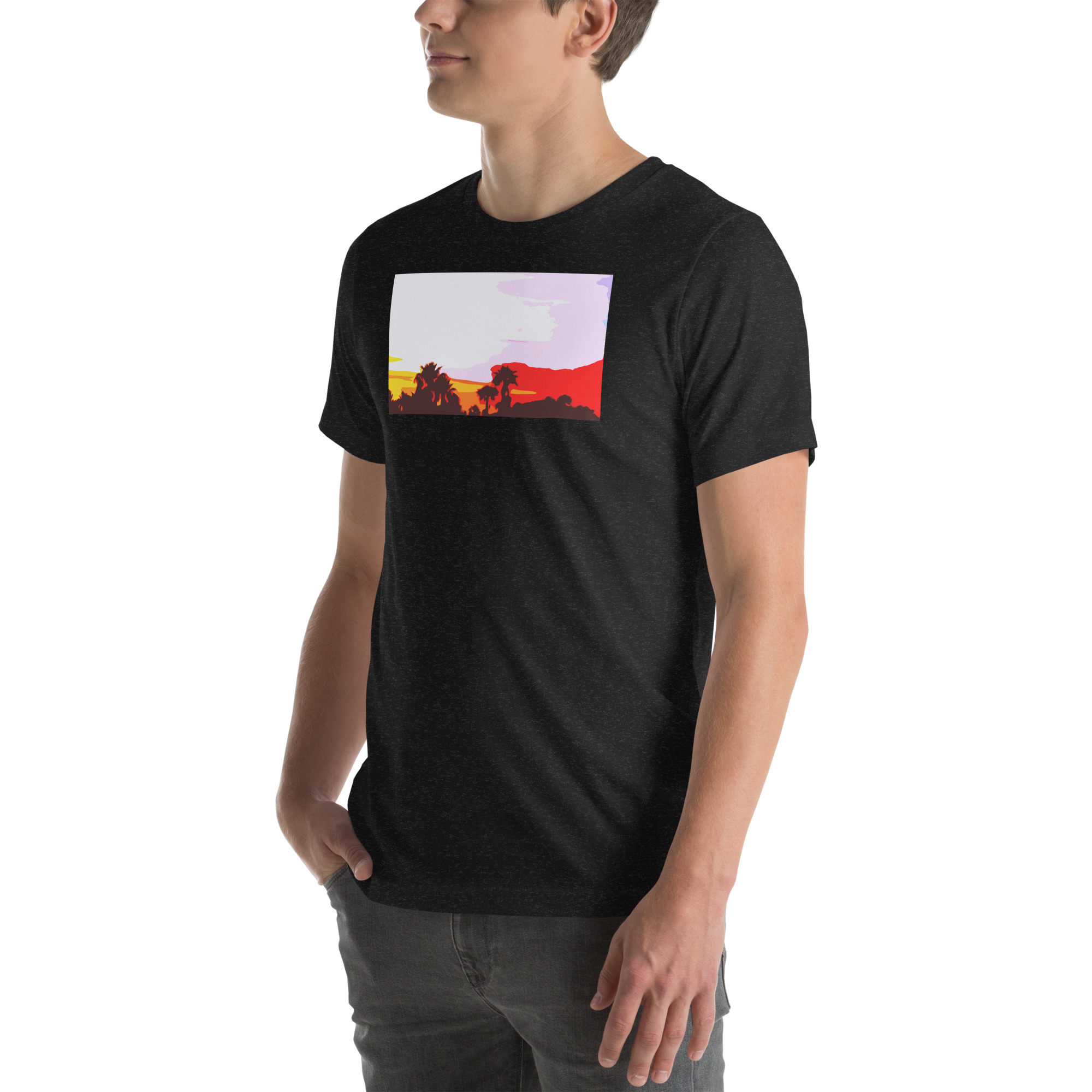 Unisex Staple T-Shirt Black Heather Left Front