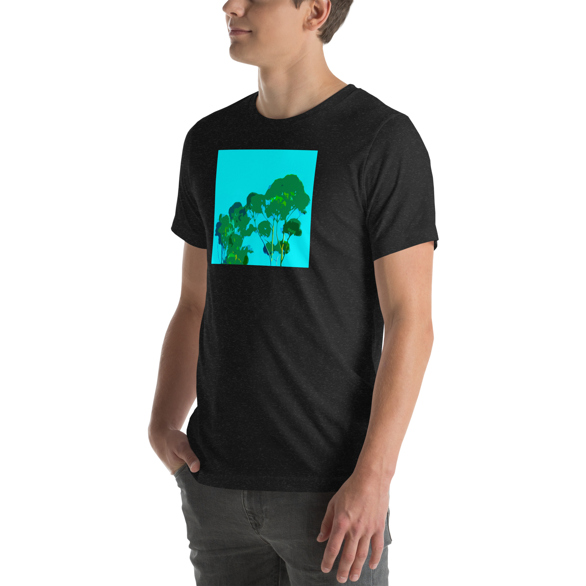 Unisex Staple T-Shirt Black Heather Left Front