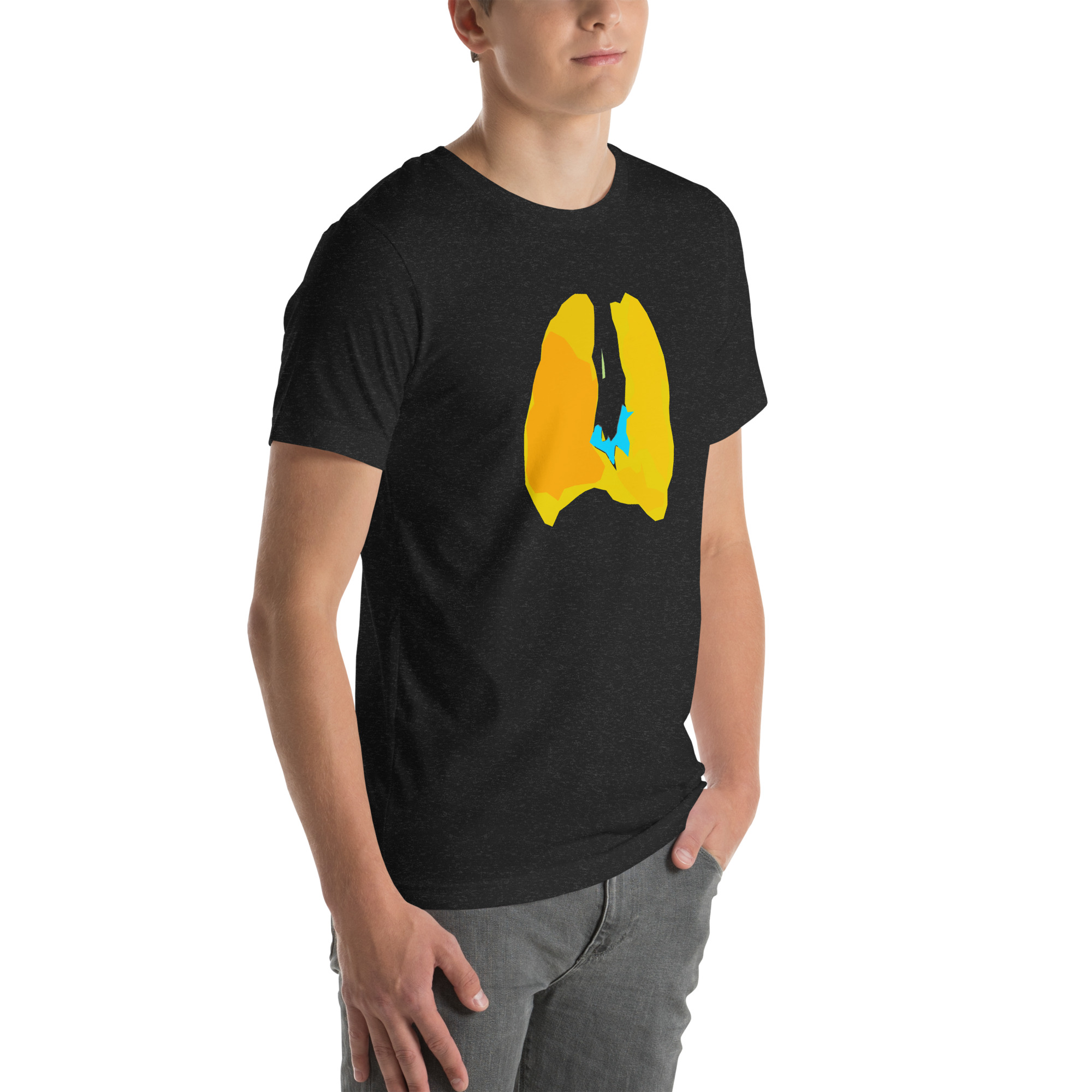 Unisex Staple T-Shirt Black Heather Right Front