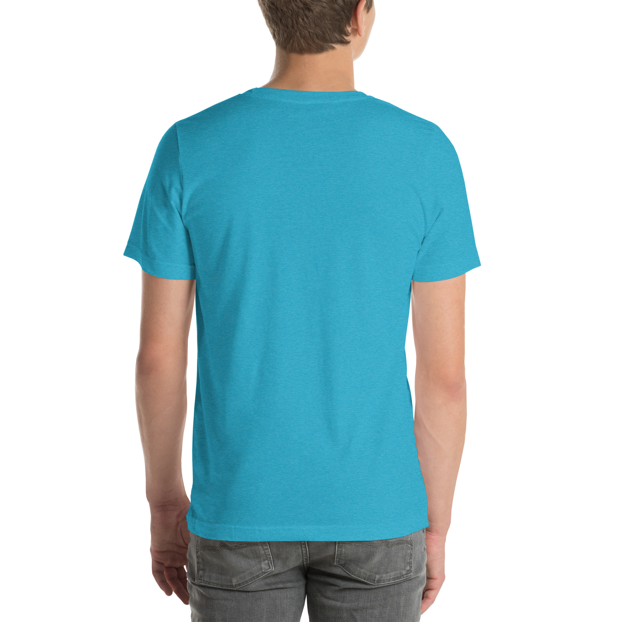 Unisex Staple T-Shirt Heather Aqua Back