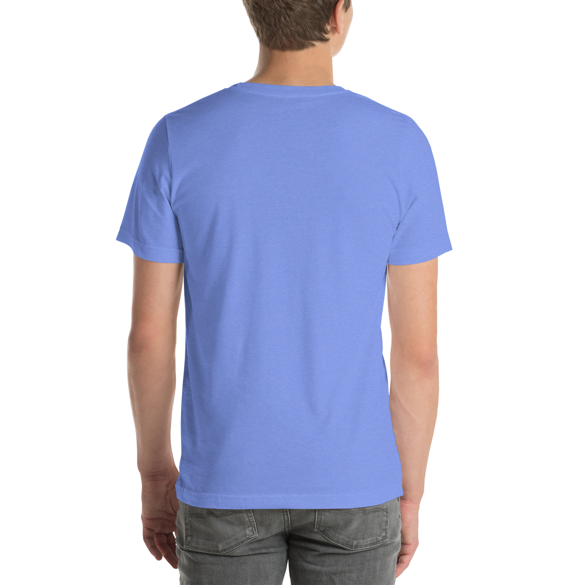 Unisex Staple T-Shirt Heather Columbia Blue Back