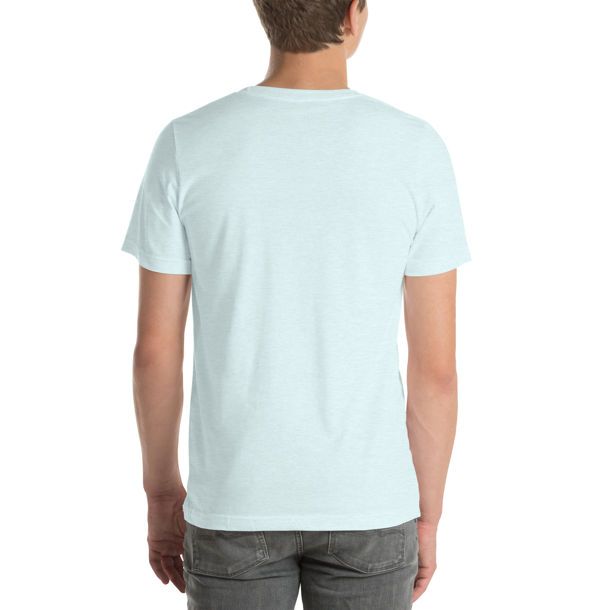 Unisex Staple T-Shirt Heather Ice Blue Back