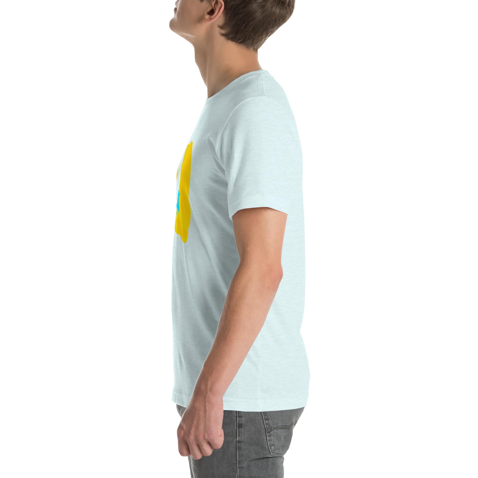 Unisex Staple T-Shirt Heather Ice Blue Left