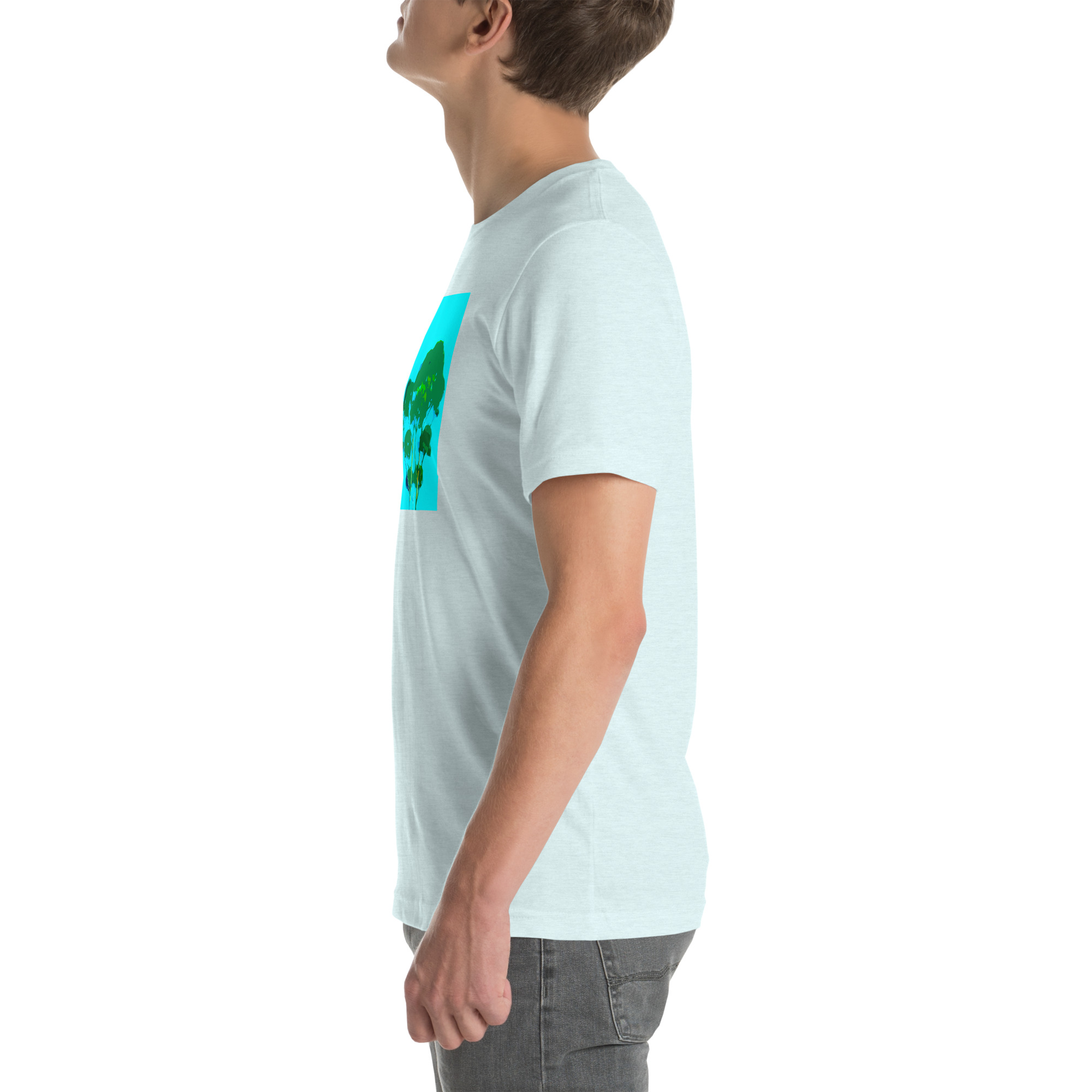 Unisex Staple T-Shirt Heather Ice Blue Left