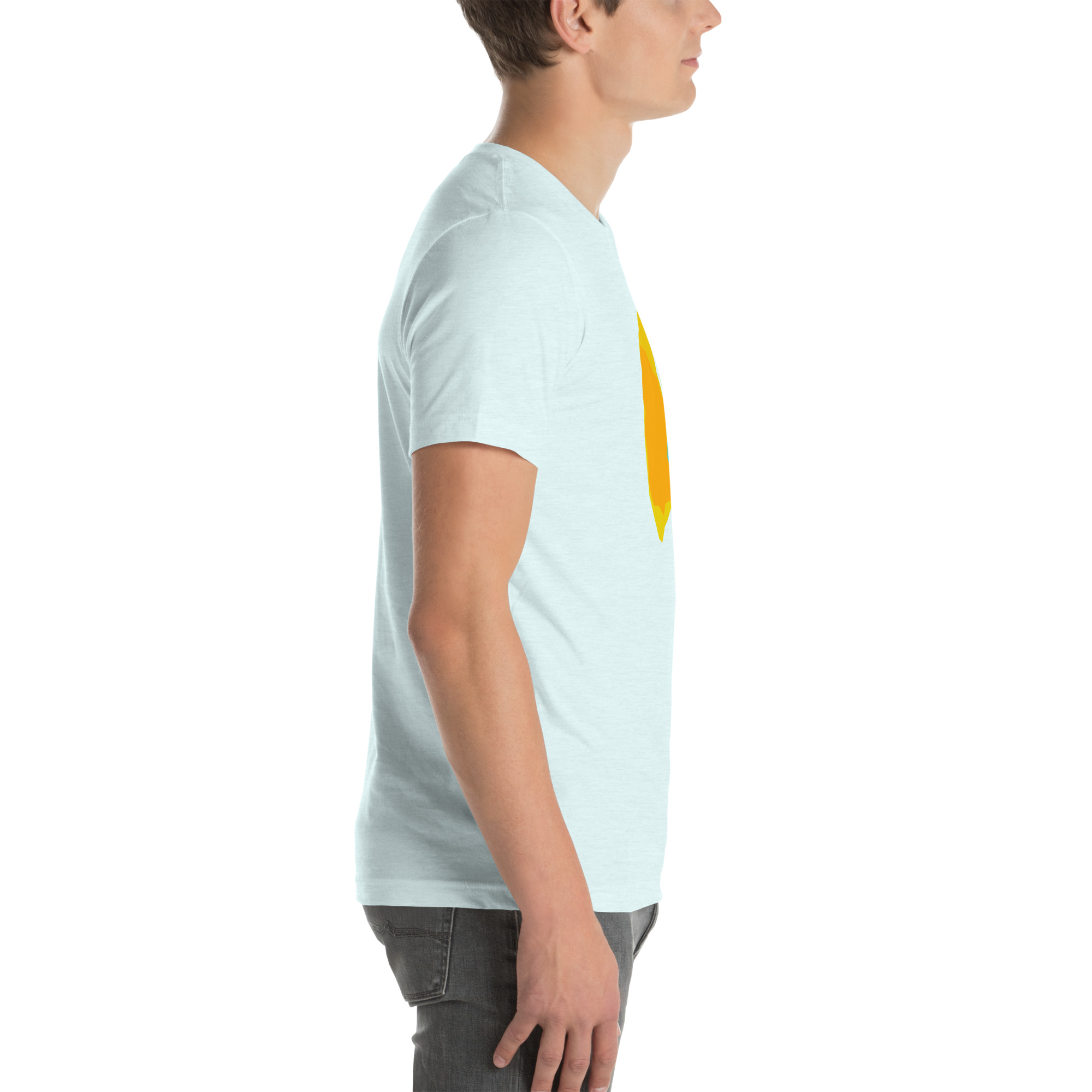 Unisex Staple T-Shirt Heather Ice Blue Right