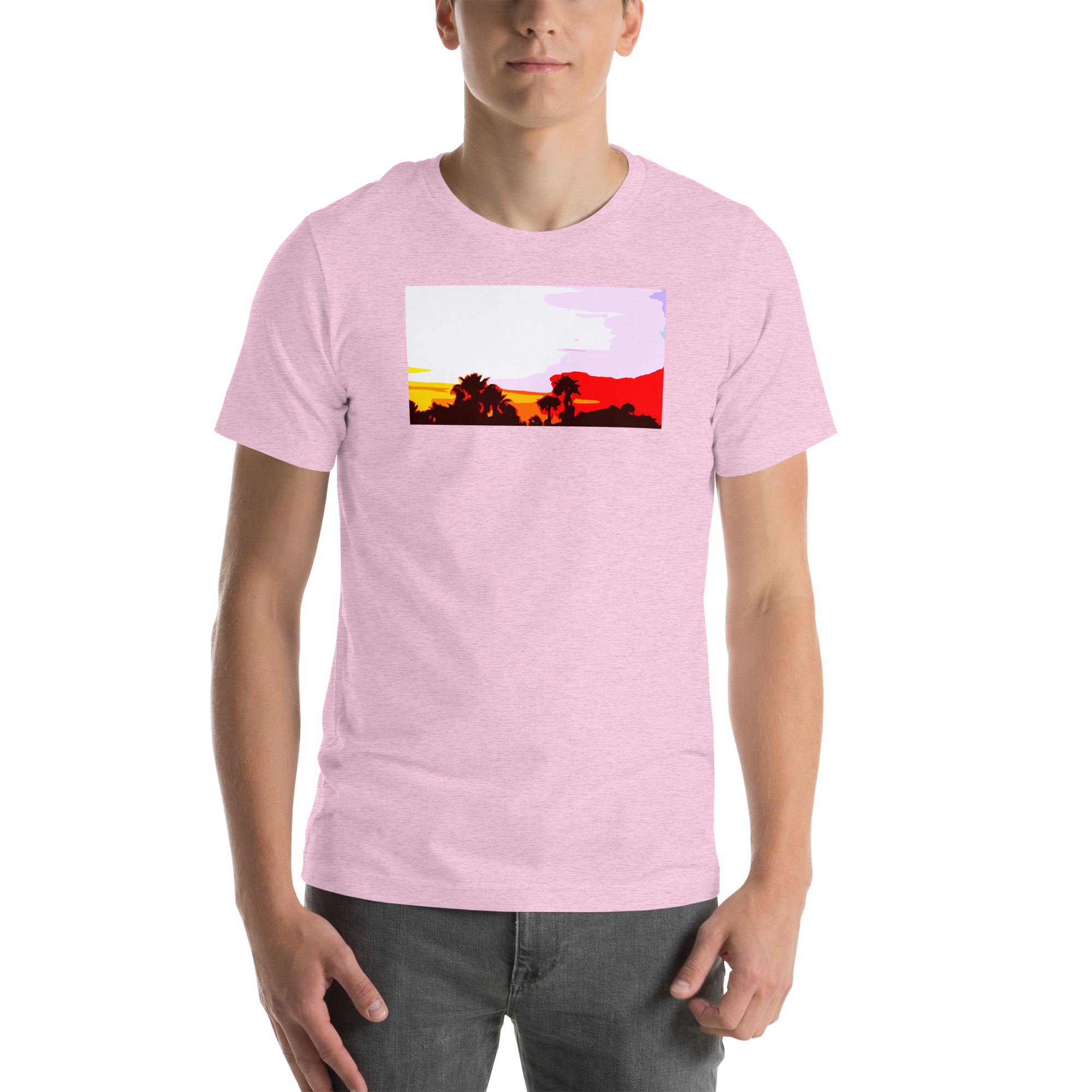 Unisex Staple T-Shirt Heather Prism Lilac Front