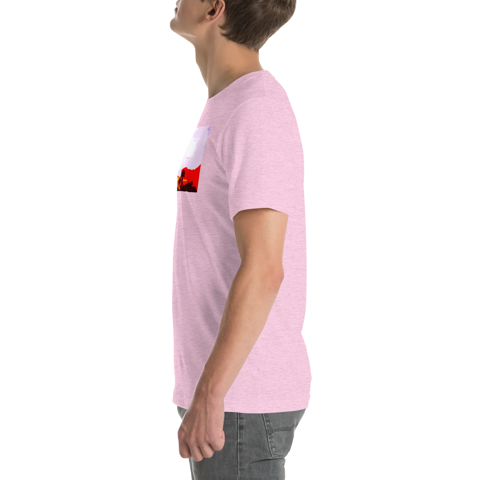 Unisex Staple T-Shirt Heather Prism Lilac Left