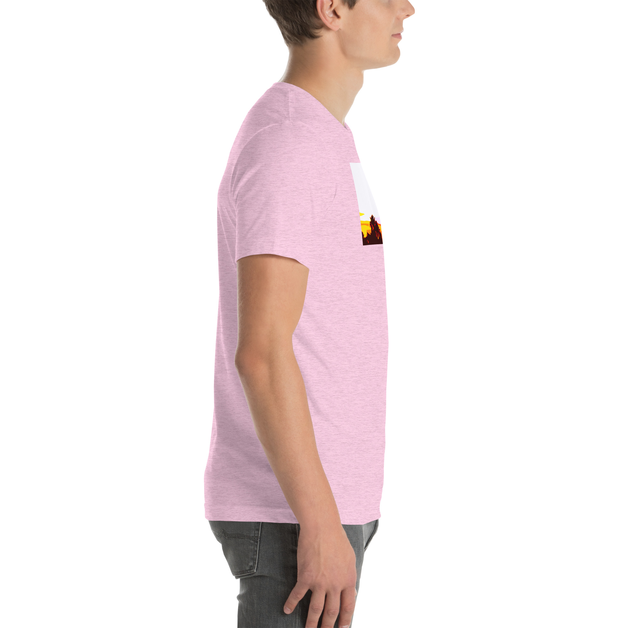 Unisex Staple T-Shirt Heather Prism Lilac Right