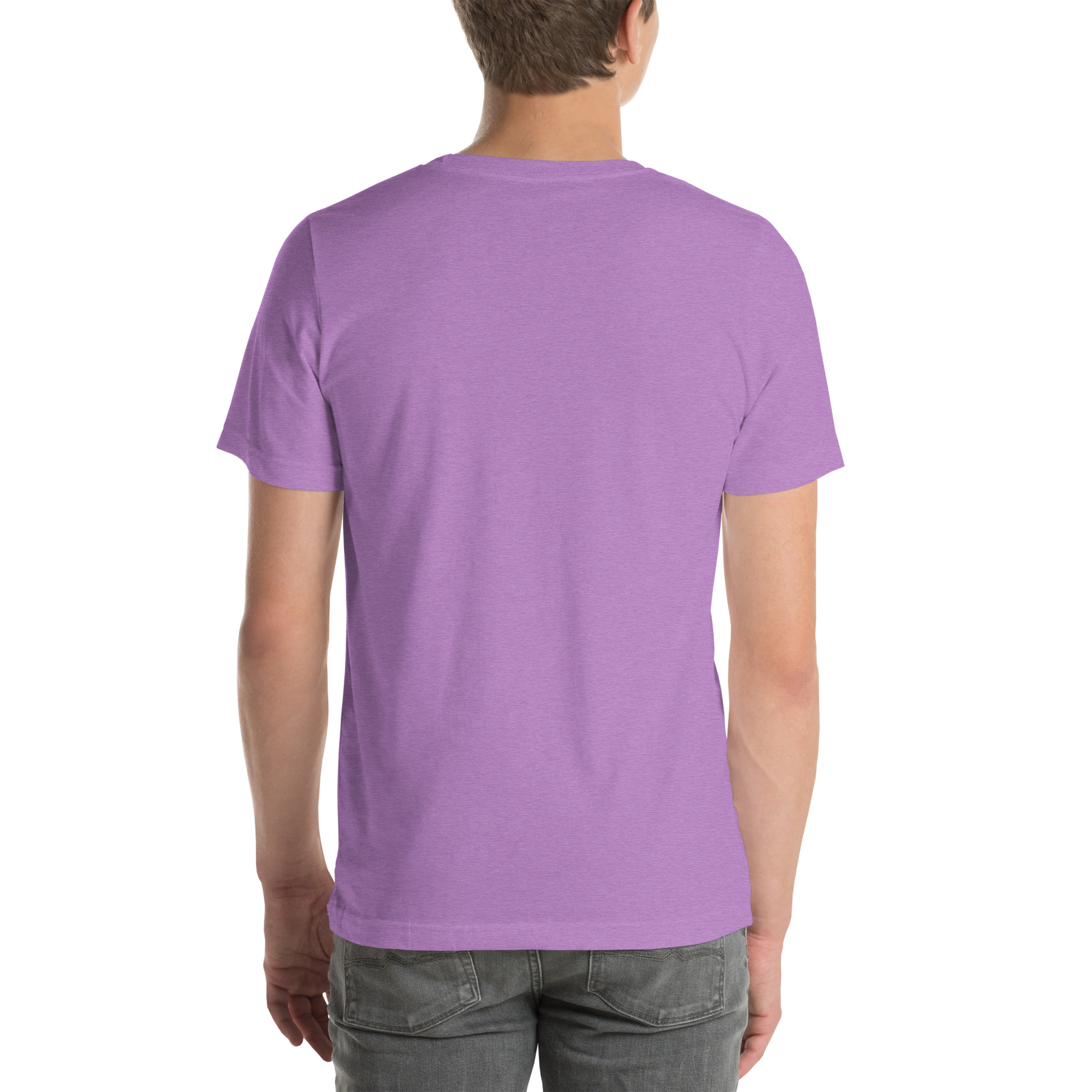 Unisex Staple T-Shirt Heather Team Purple Back