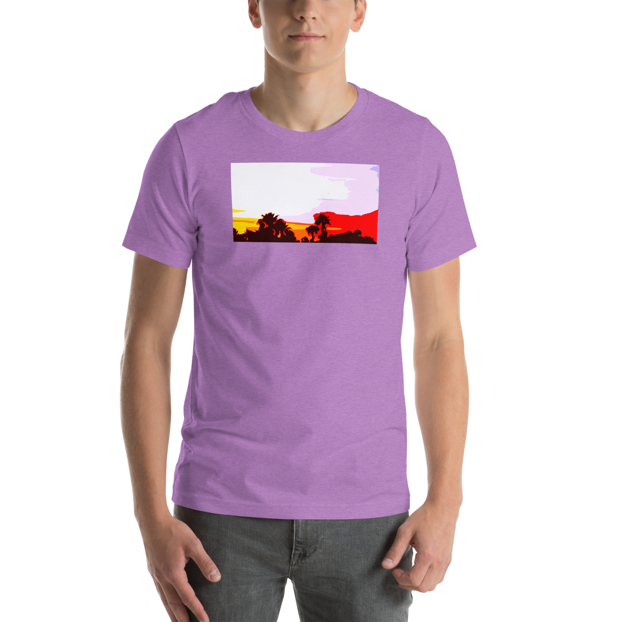 Unisex Staple T-Shirt Heather Team Purple Front