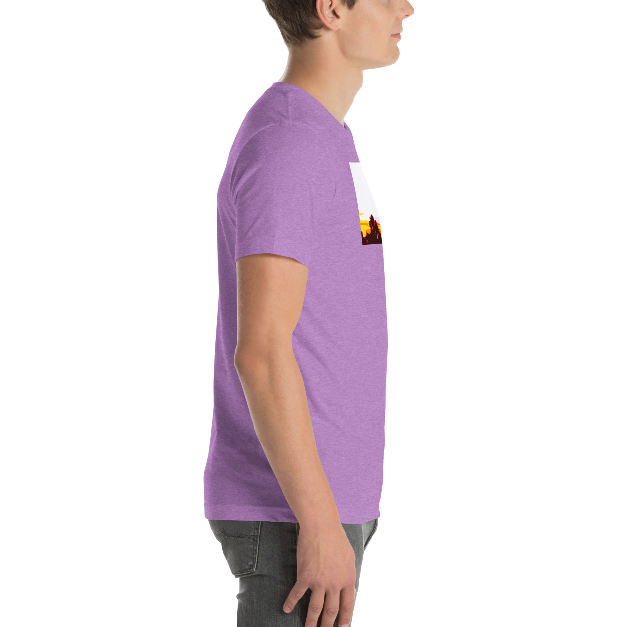 Unisex Staple T-Shirt Heather Team Purple Right