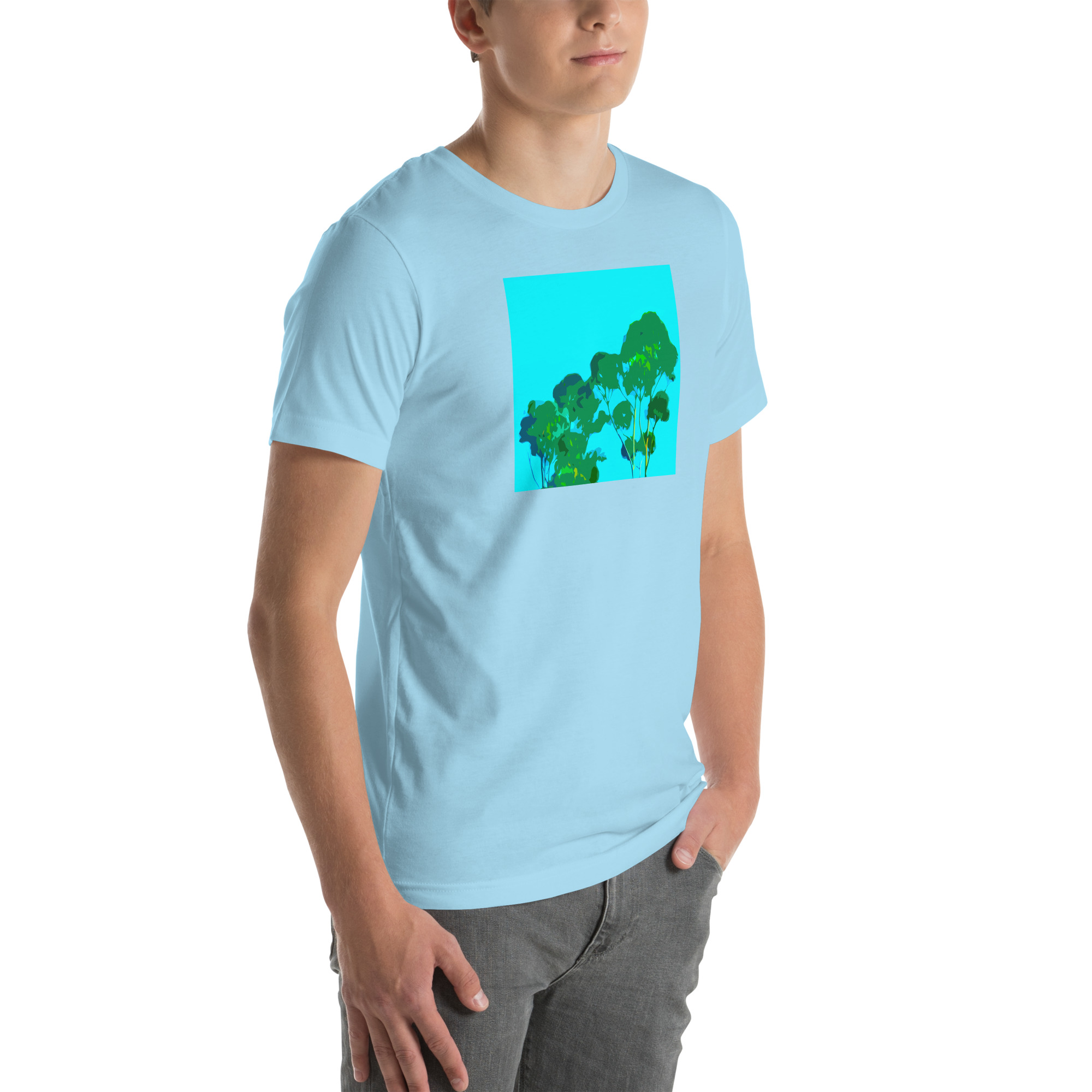 Unisex Staple T-Shirt Ocean Blue Right Front