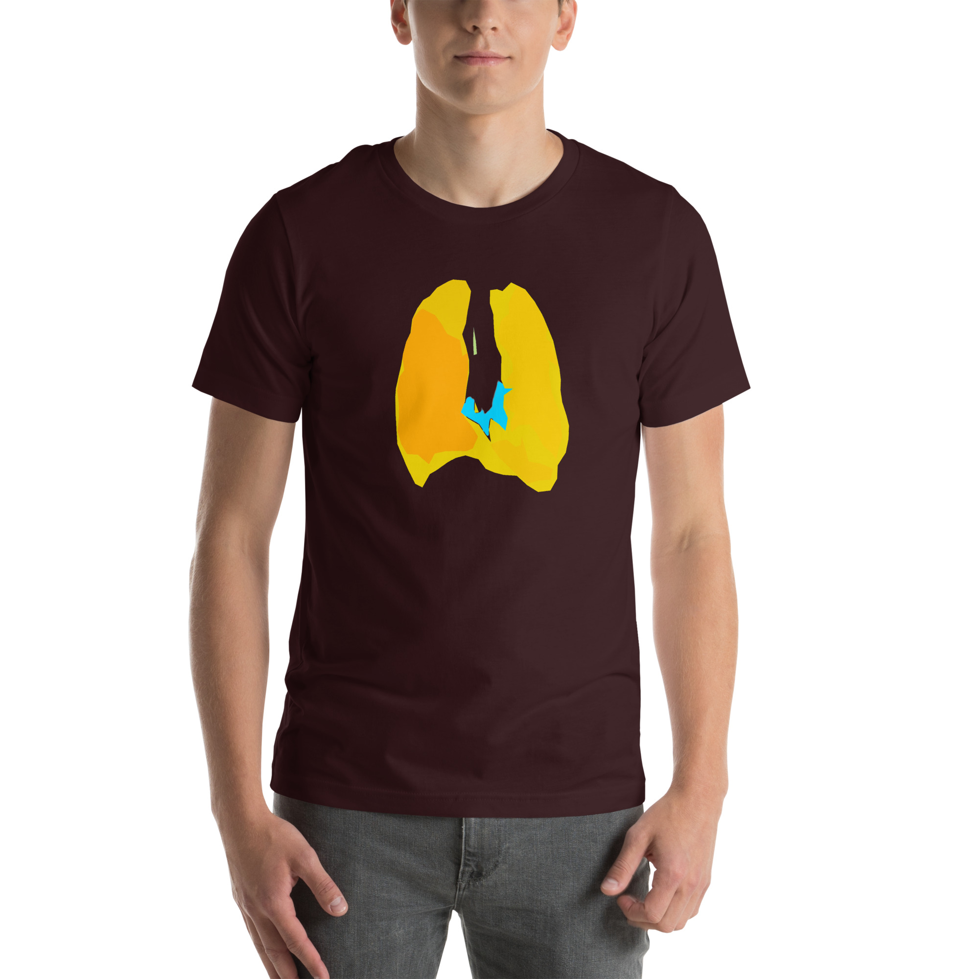 Unisex Staple T-Shirt Oxblood Black Front