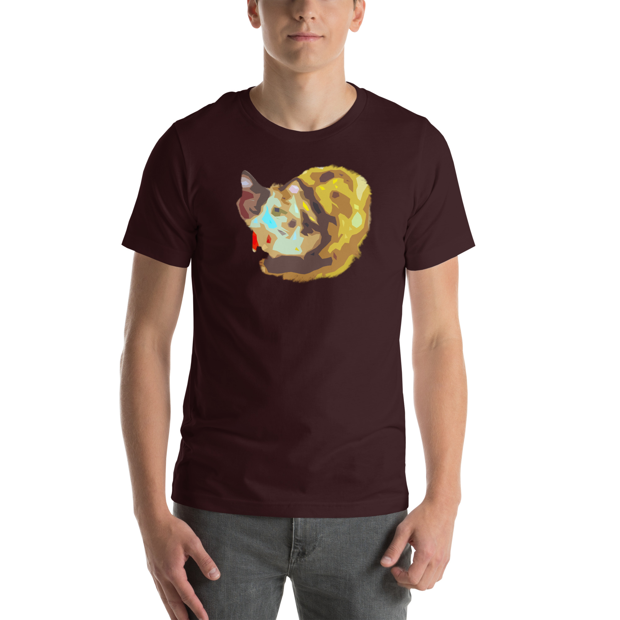 Unisex Staple T-Shirt Oxblood Black Front
