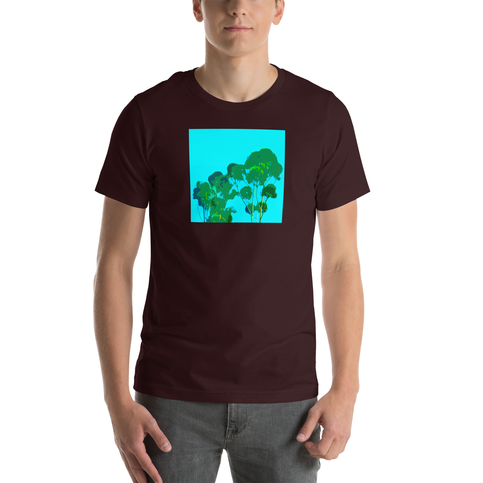 Unisex Staple T-Shirt Oxblood Black Front