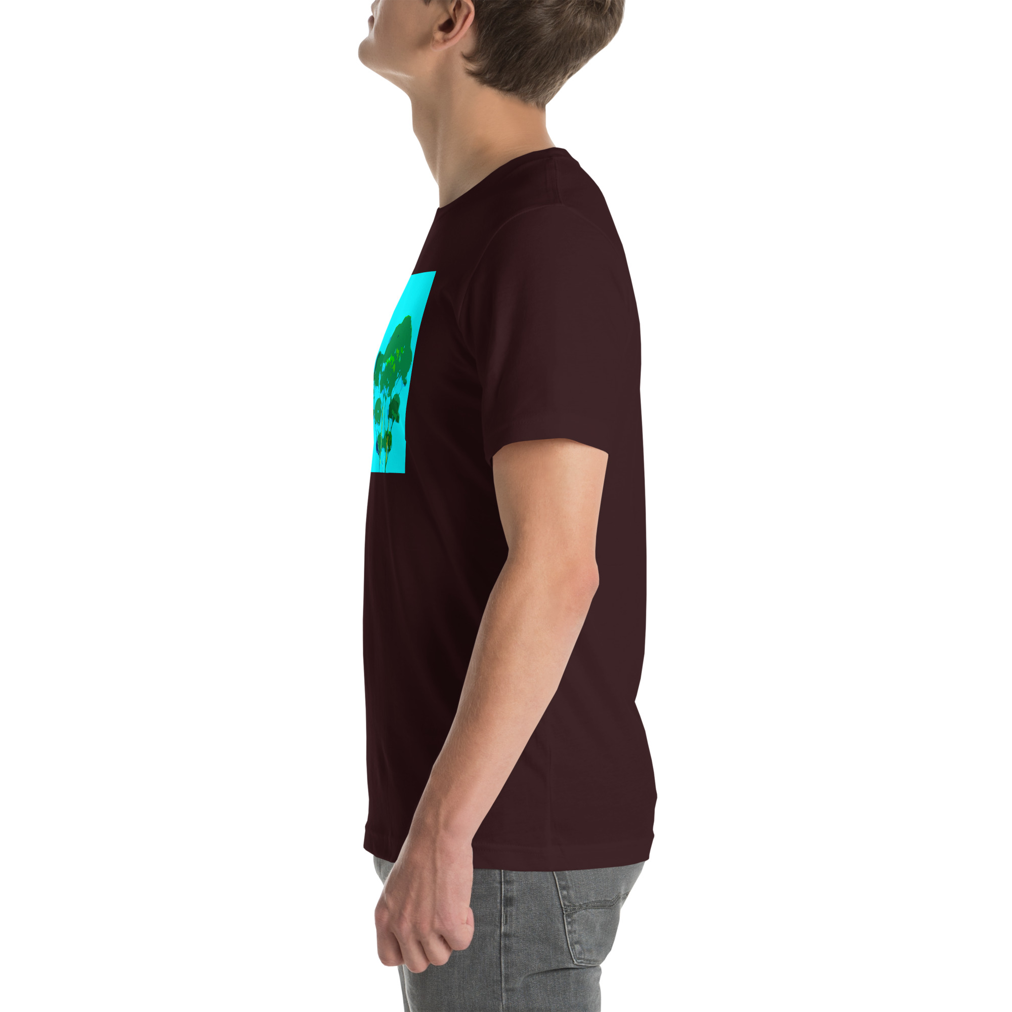 Unisex Staple T-Shirt Oxblood Black Left