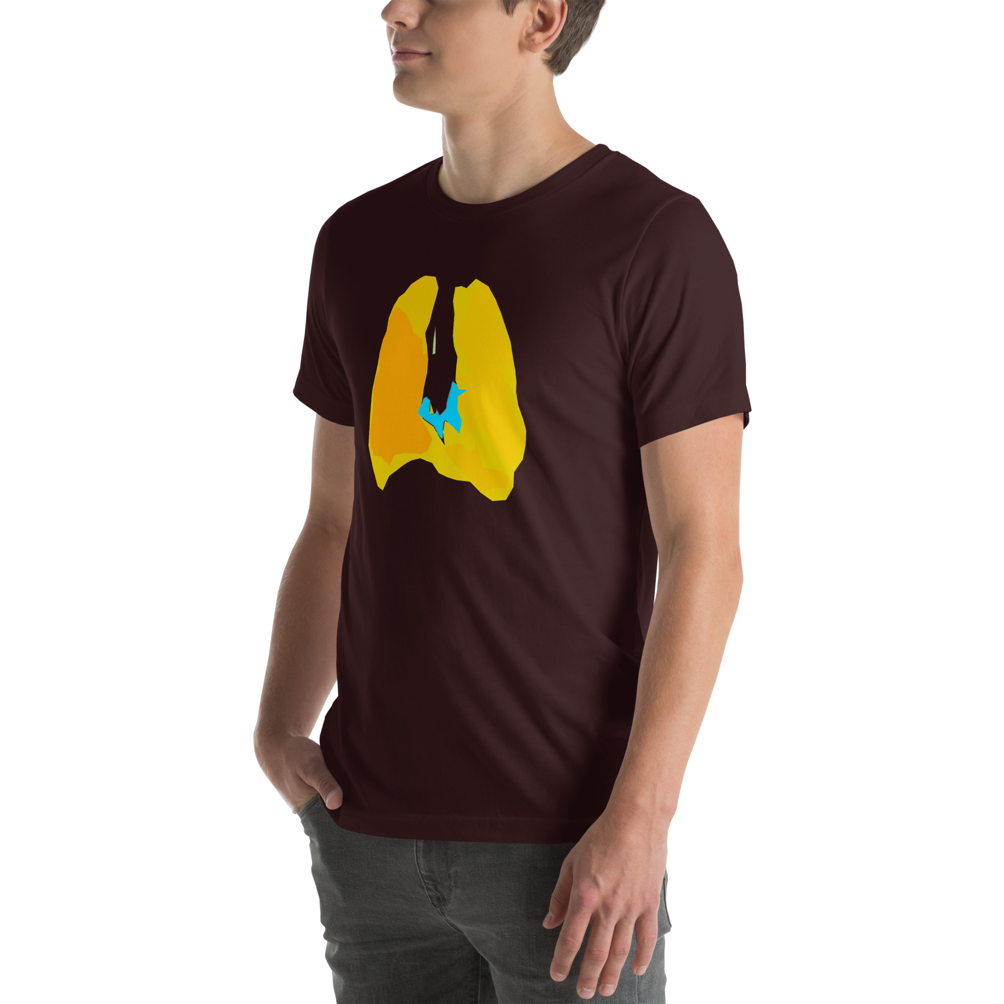 Unisex Staple T-Shirt Oxblood Black Left Front