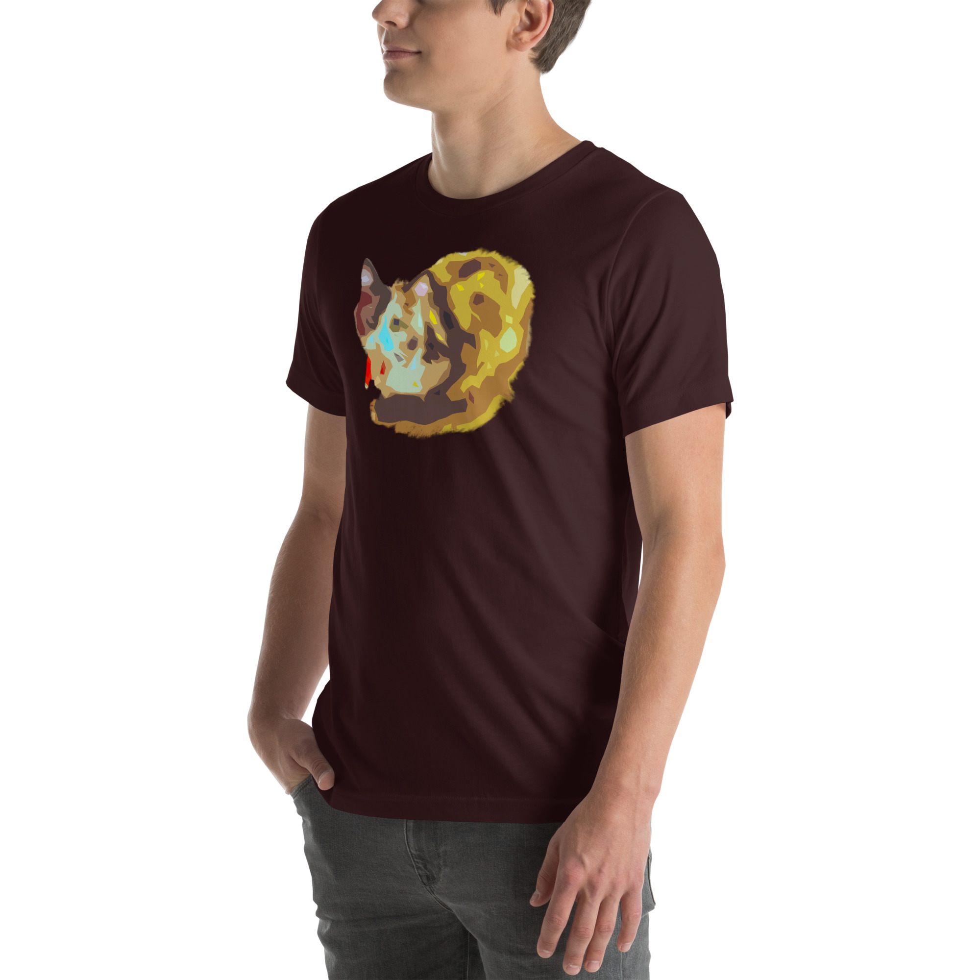 Unisex Staple T-Shirt Oxblood Black Left Front