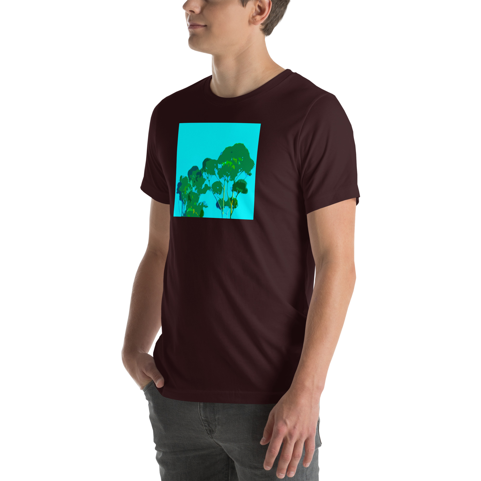 Unisex Staple T-Shirt Oxblood Black Left Front