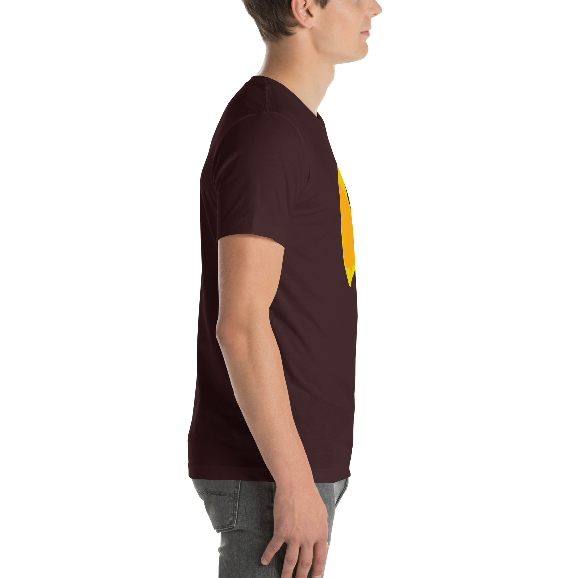 Unisex Staple T-Shirt Oxblood Black Right