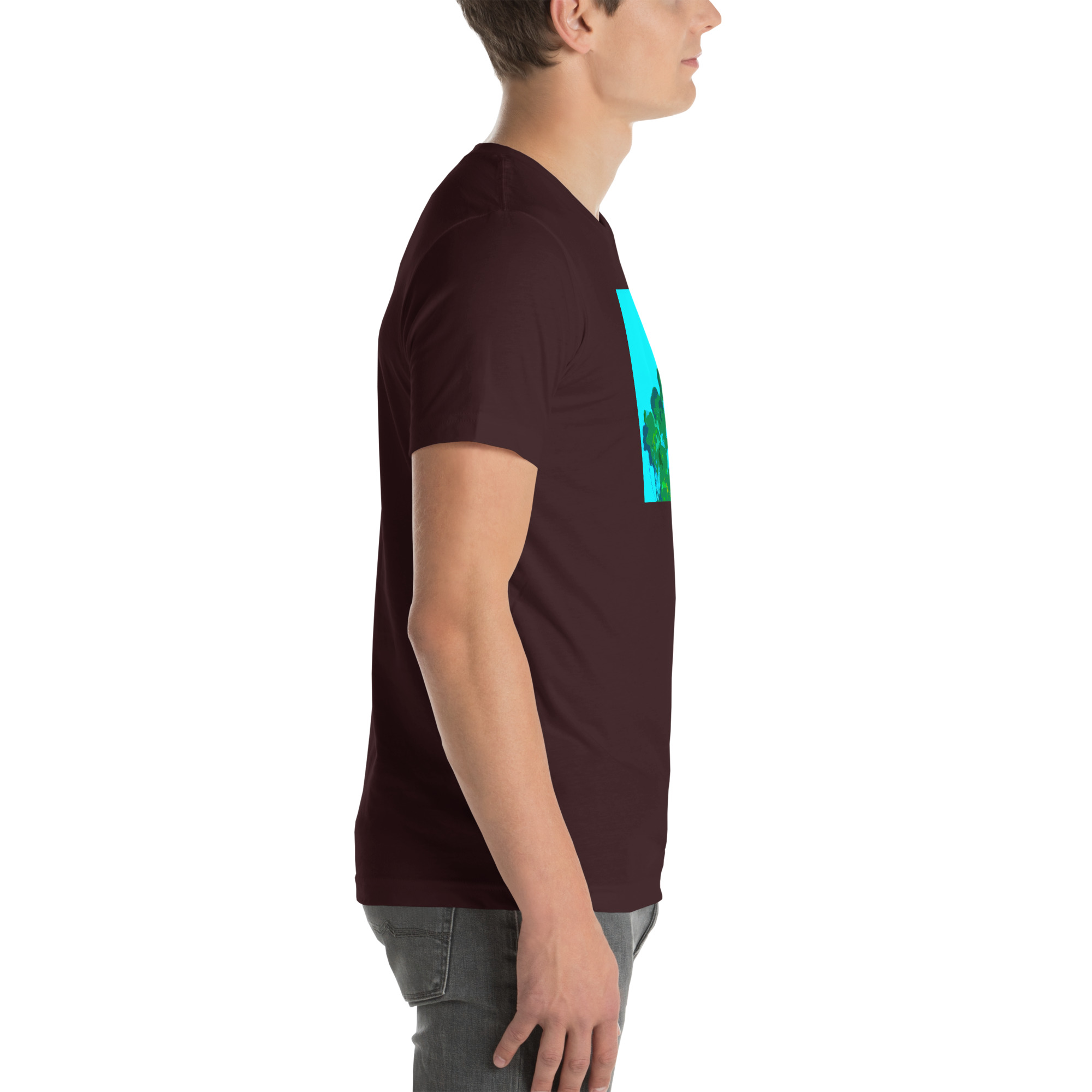 Unisex Staple T-Shirt Oxblood Black Right