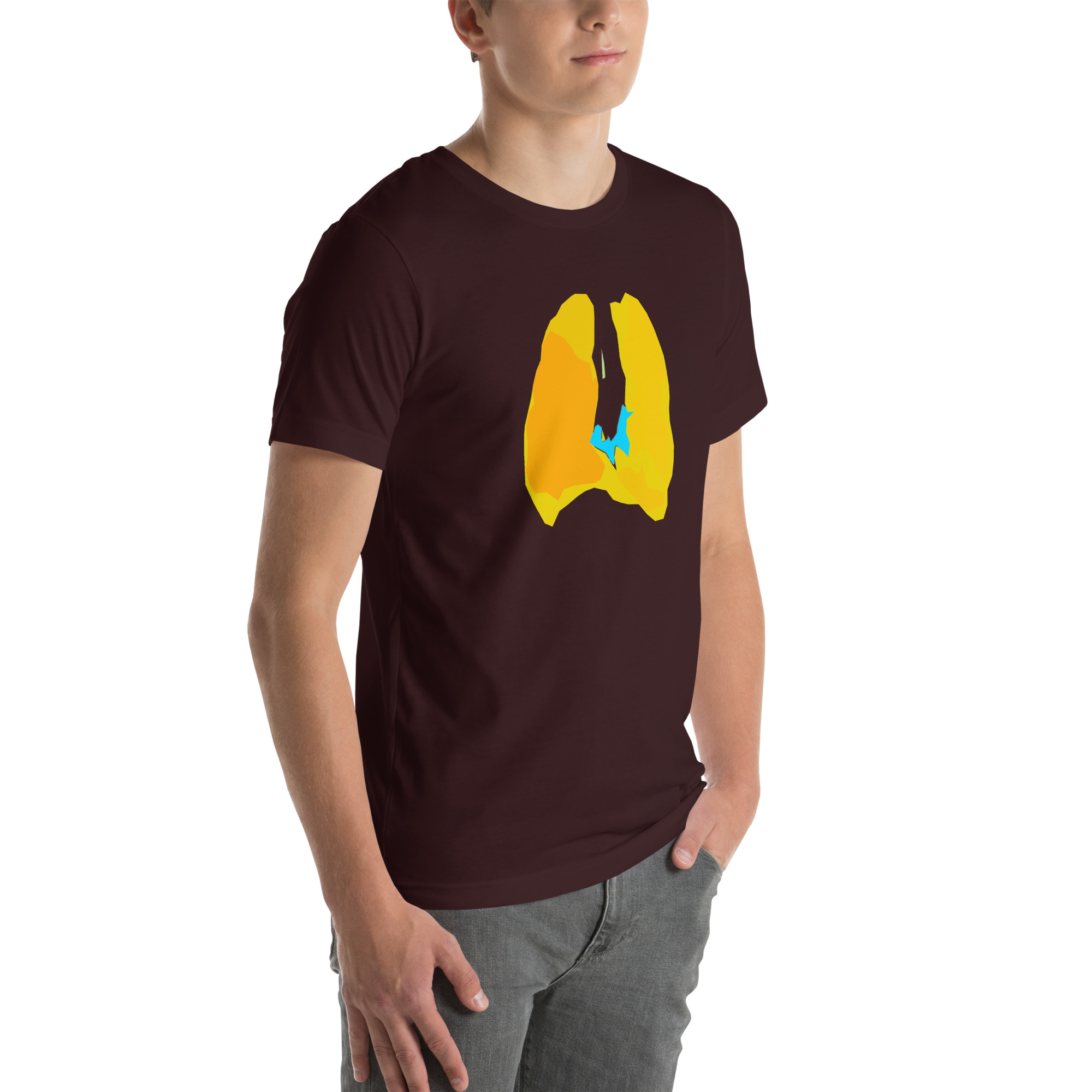 Unisex Staple T-Shirt Oxblood Black Right Front