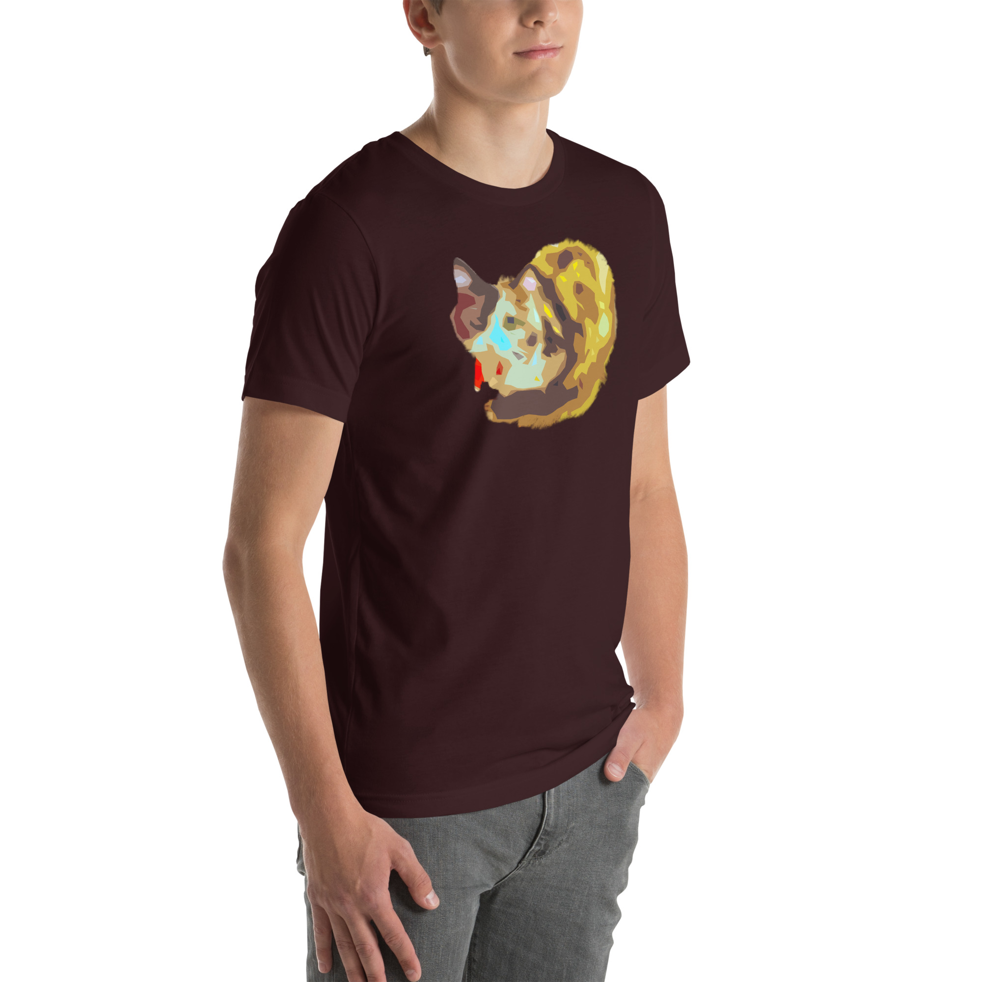 Unisex Staple T-Shirt Oxblood Black Right Front