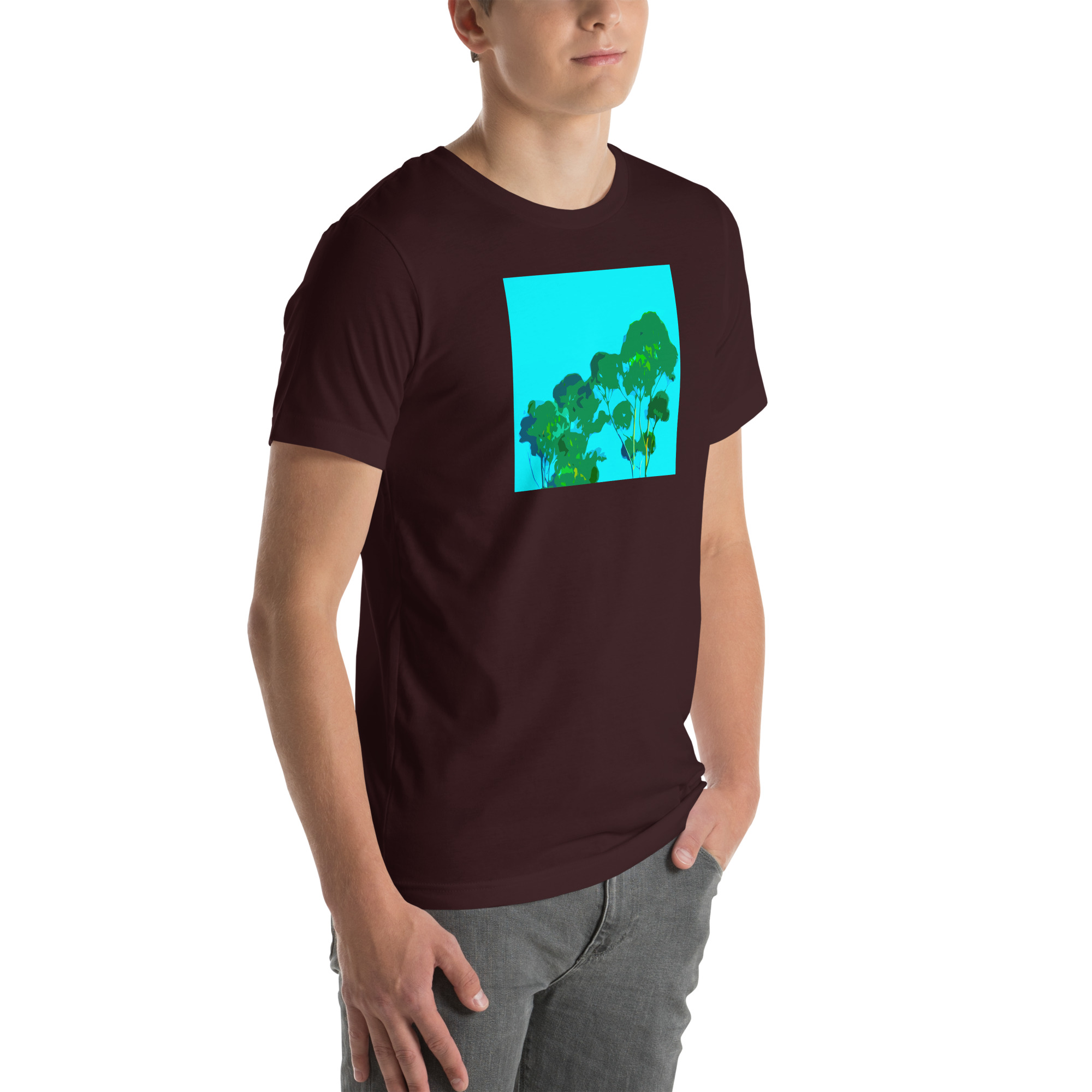 Unisex Staple T-Shirt Oxblood Black Right Front