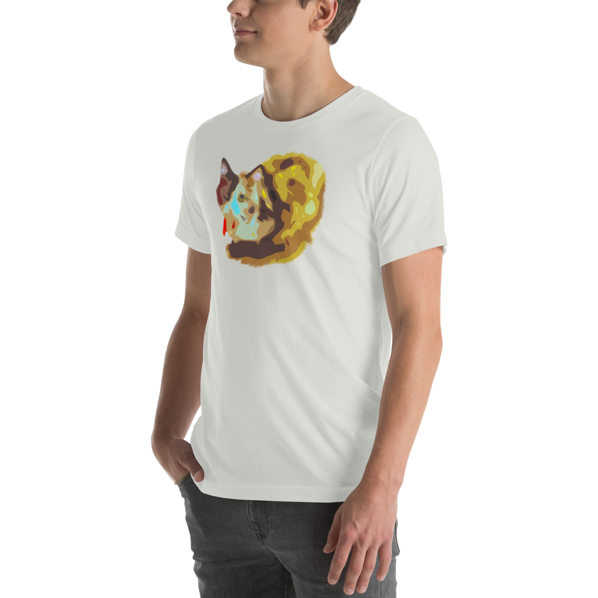 Unisex Staple T-Shirt Silver Left Front