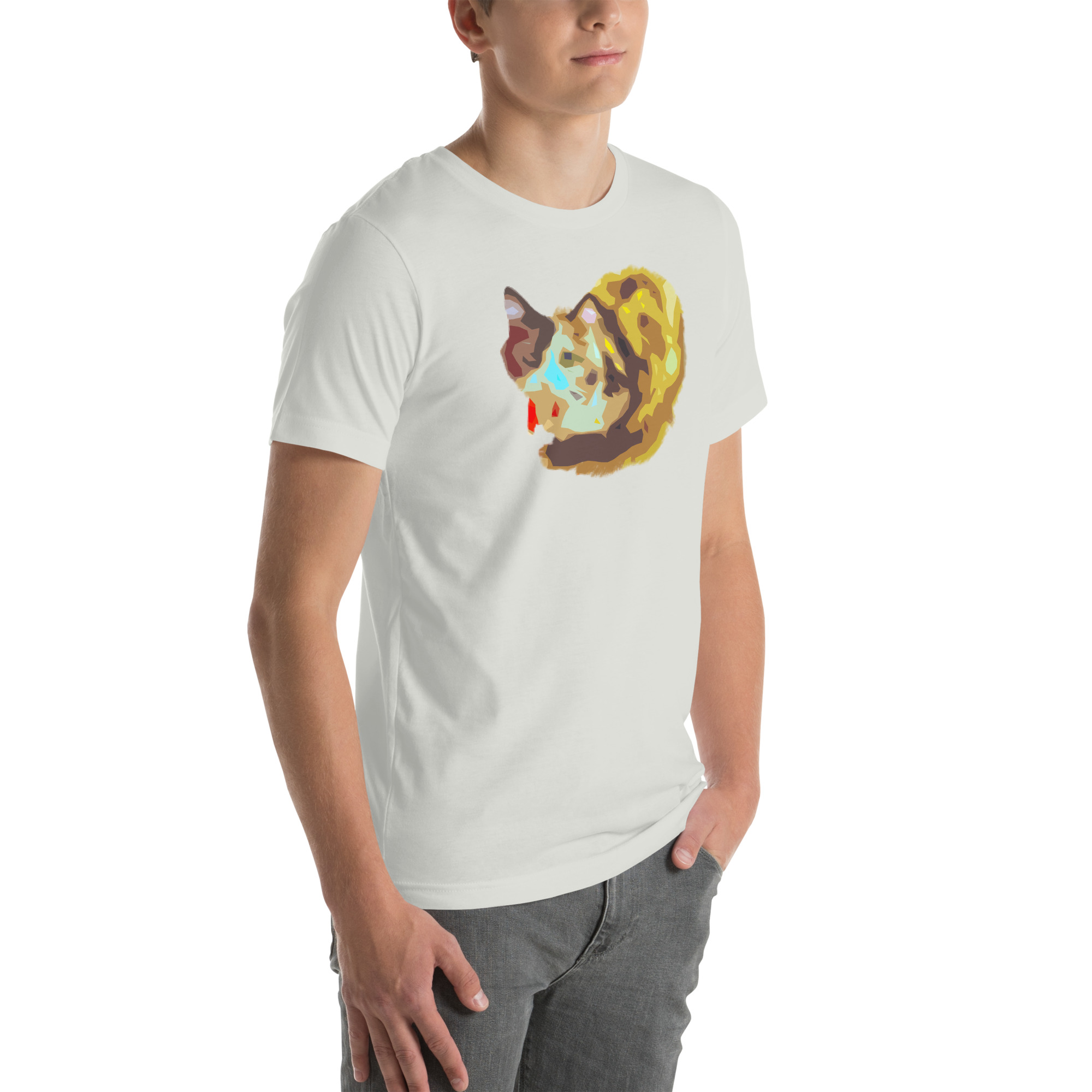 Unisex Staple T-Shirt Silver Right Front