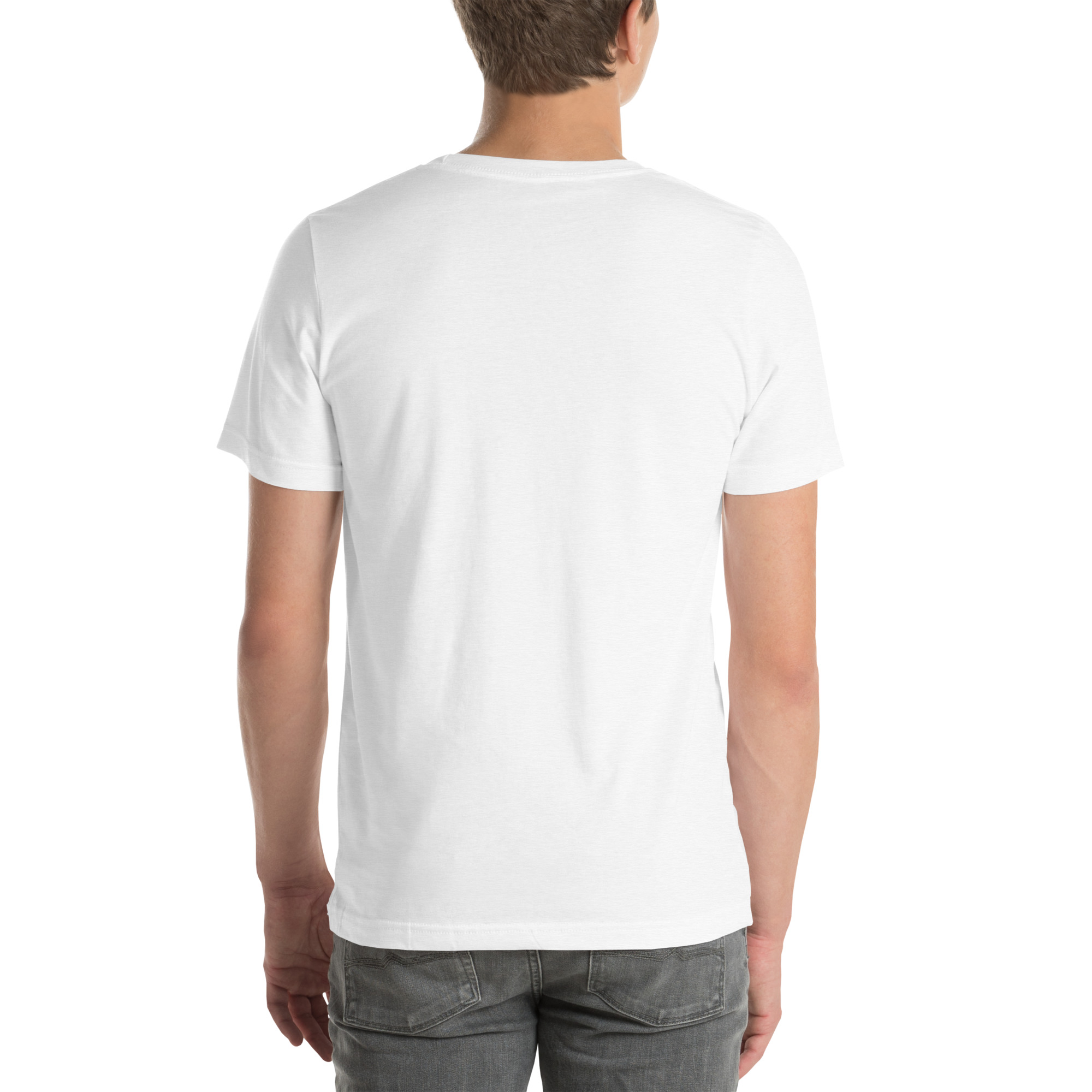 Unisex Staple T-Shirt Solid White Blend Back