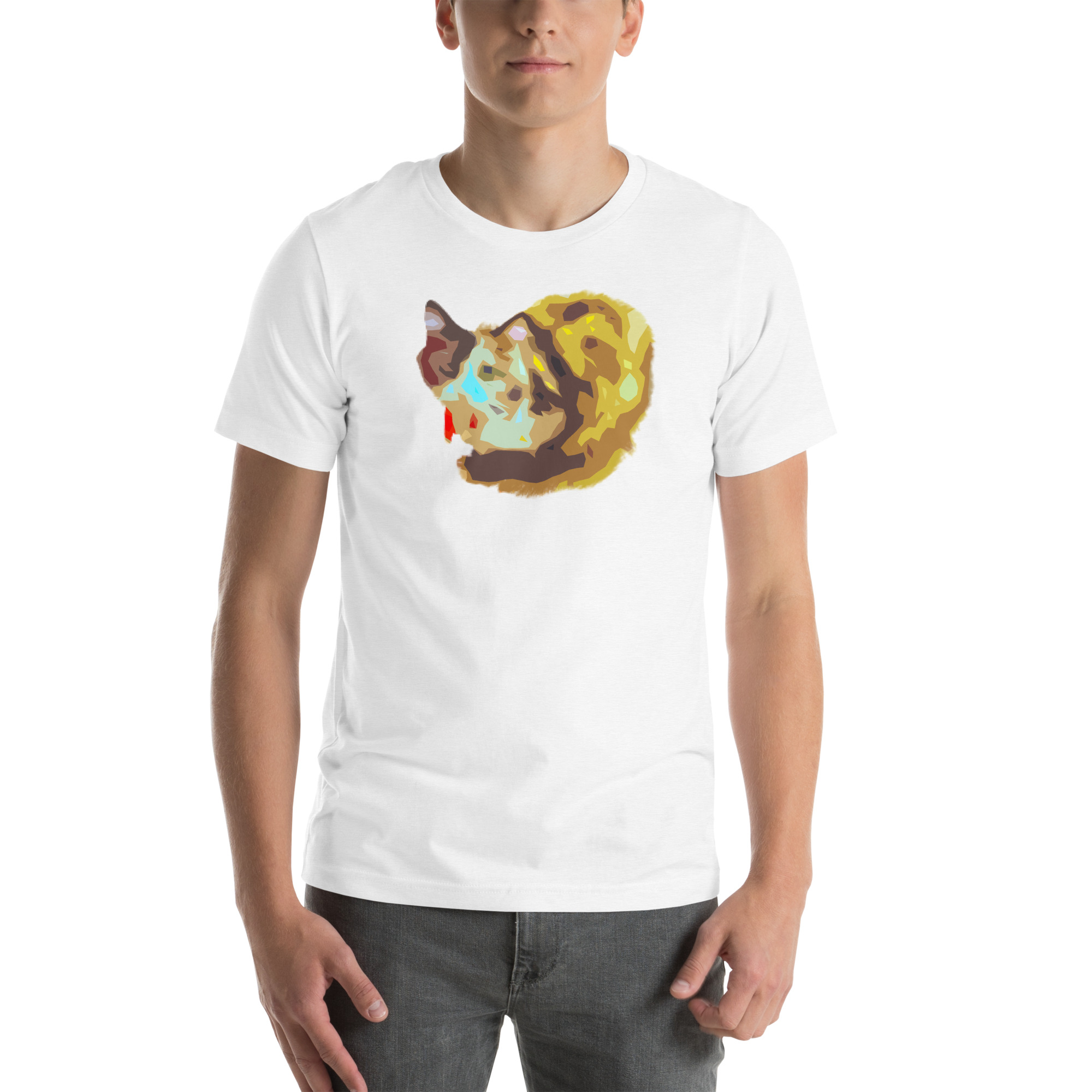 Unisex Staple T-Shirt Solid White Blend Front