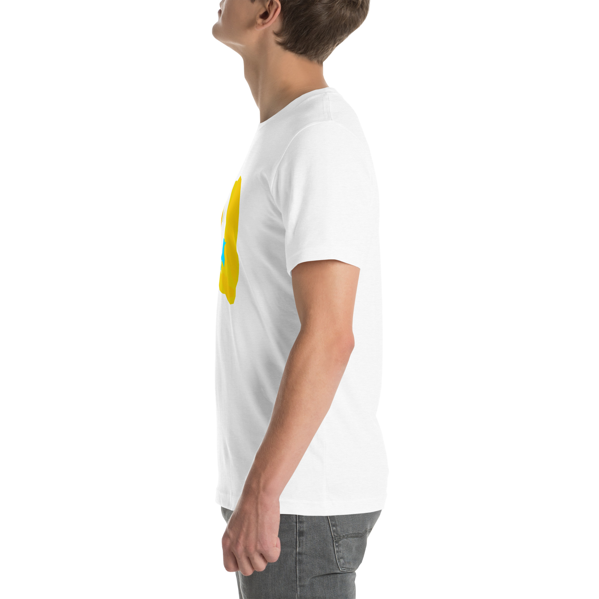 Unisex Staple T-Shirt Solid White Blend Left
