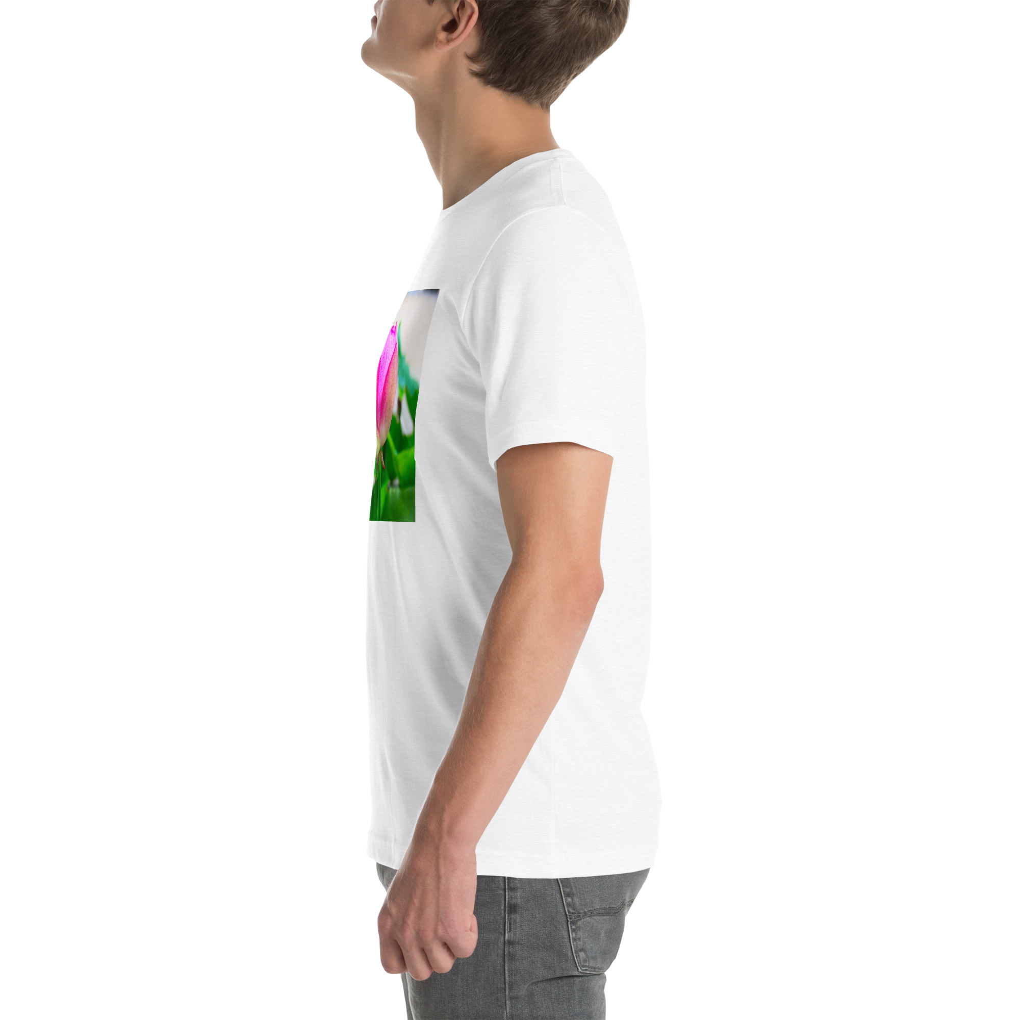 Unisex Staple T-Shirt Solid White Blend Left