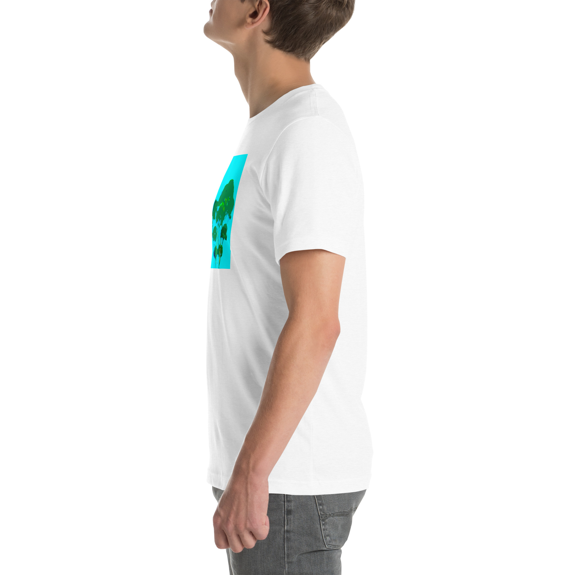 Unisex Staple T-Shirt Solid White Blend Left
