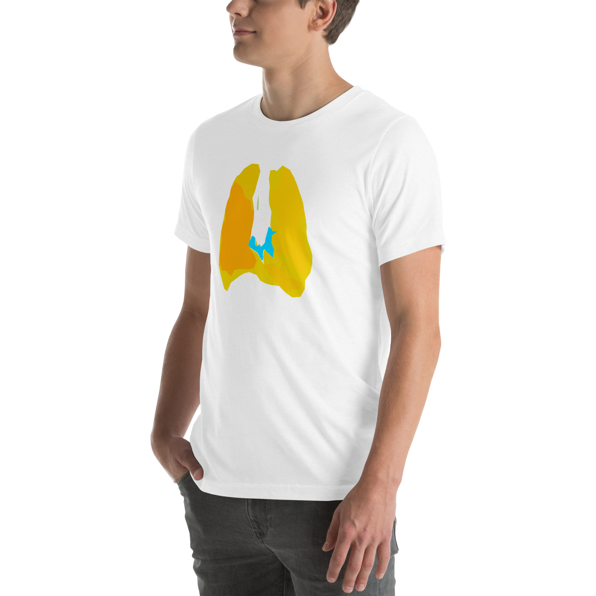 Unisex Staple T-Shirt Solid White Blend Left Front