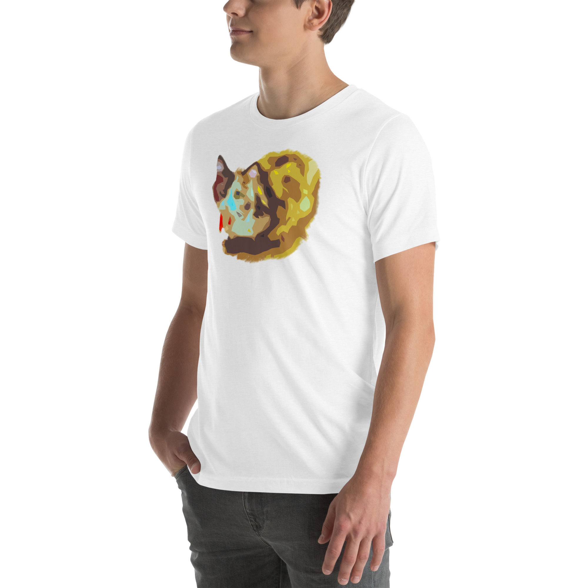 Unisex Staple T-Shirt Solid White Blend Left Front