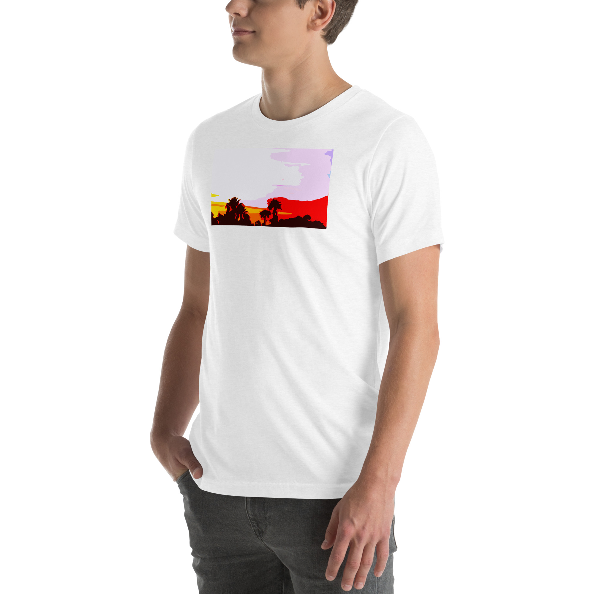 Unisex Staple T-Shirt Solid White Blend Left Front