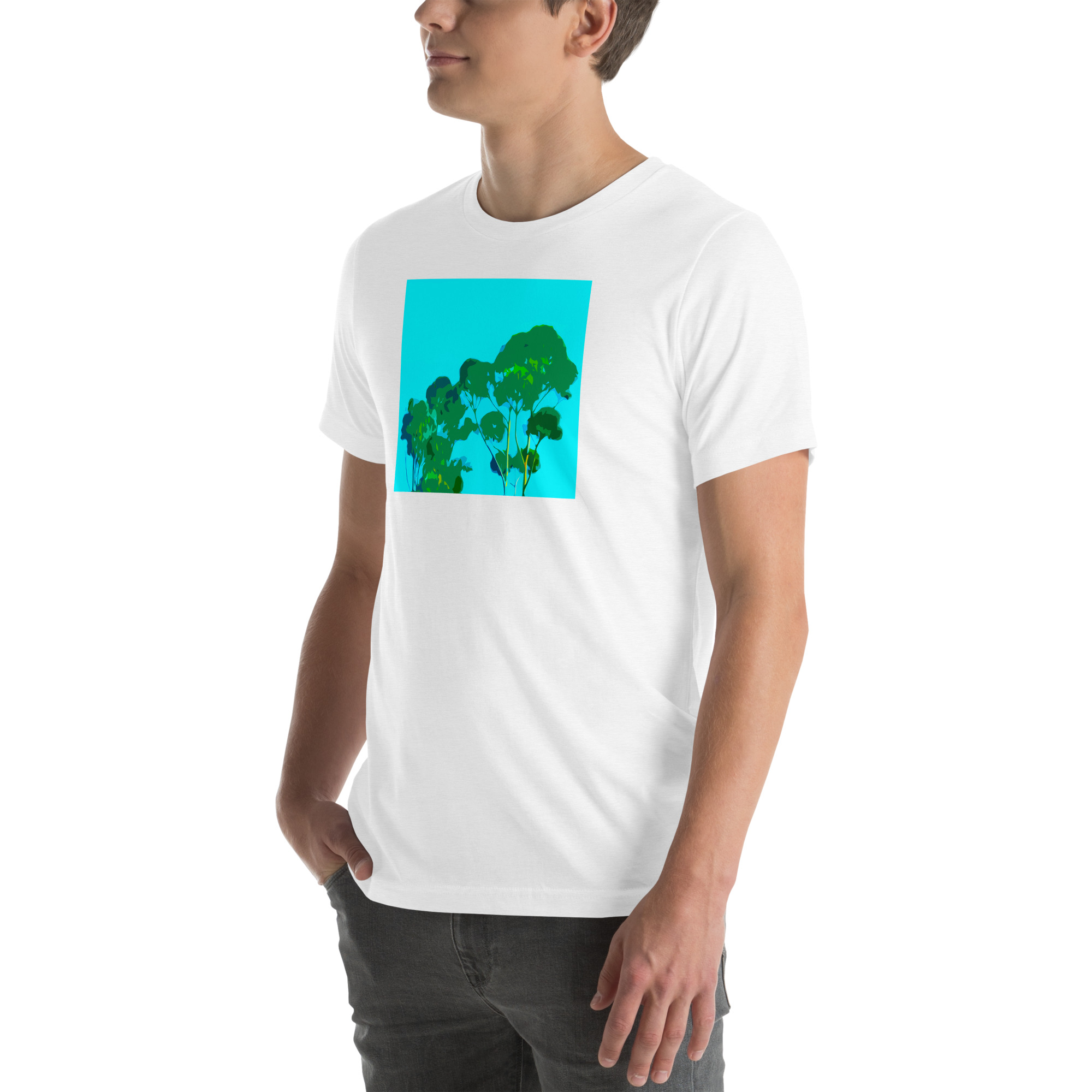 Unisex Staple T-Shirt Solid White Blend Left Front