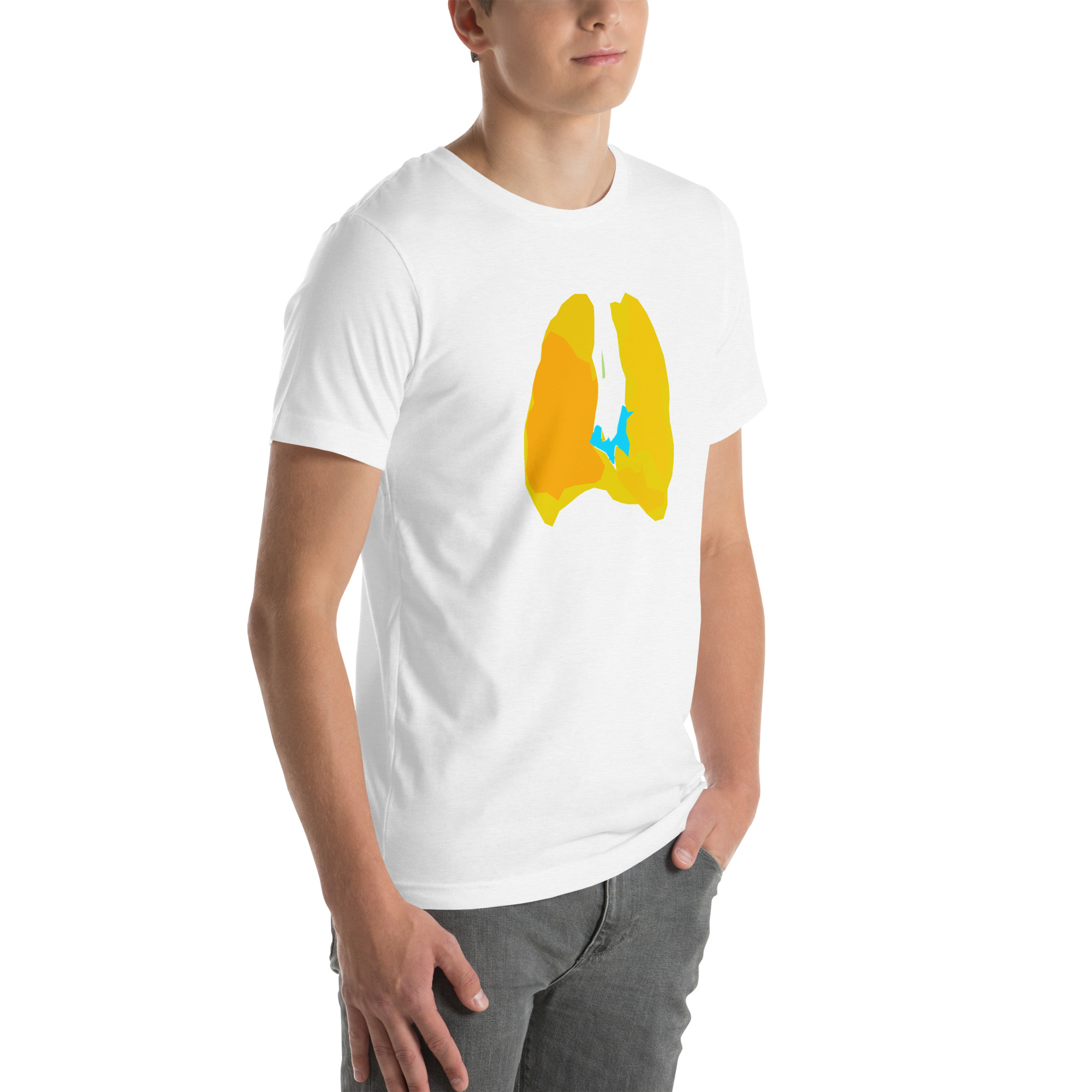 Unisex Staple T-Shirt Solid White Blend Right Front