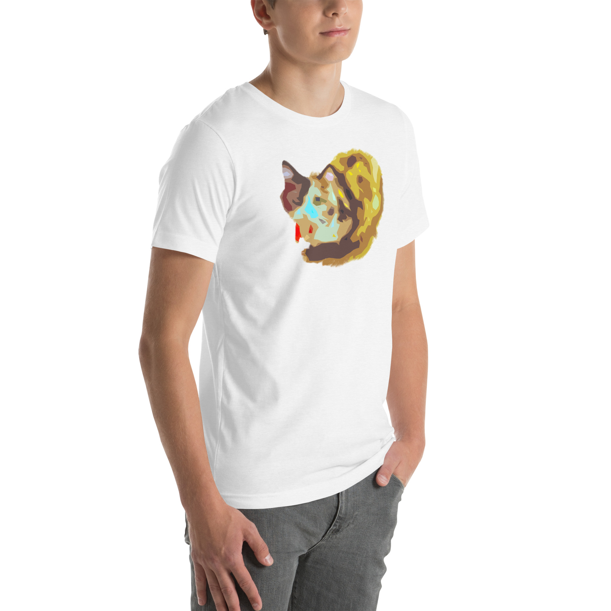 Unisex Staple T-Shirt Solid White Blend Right Front